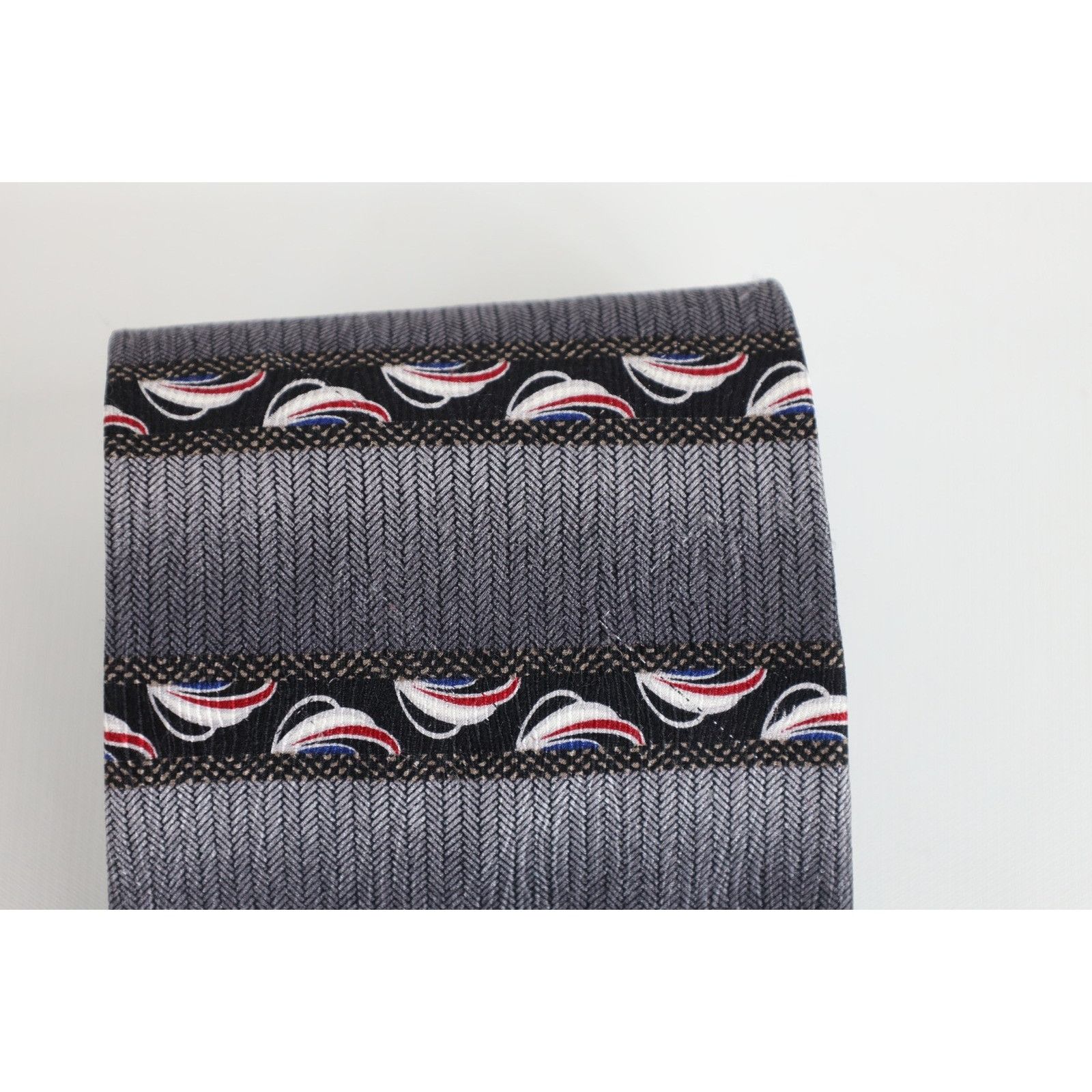 Vintage Vintage 90s Streetwear Geometric Herringbone Neck Tie Size ONE SIZE - 2 Thumbnail
