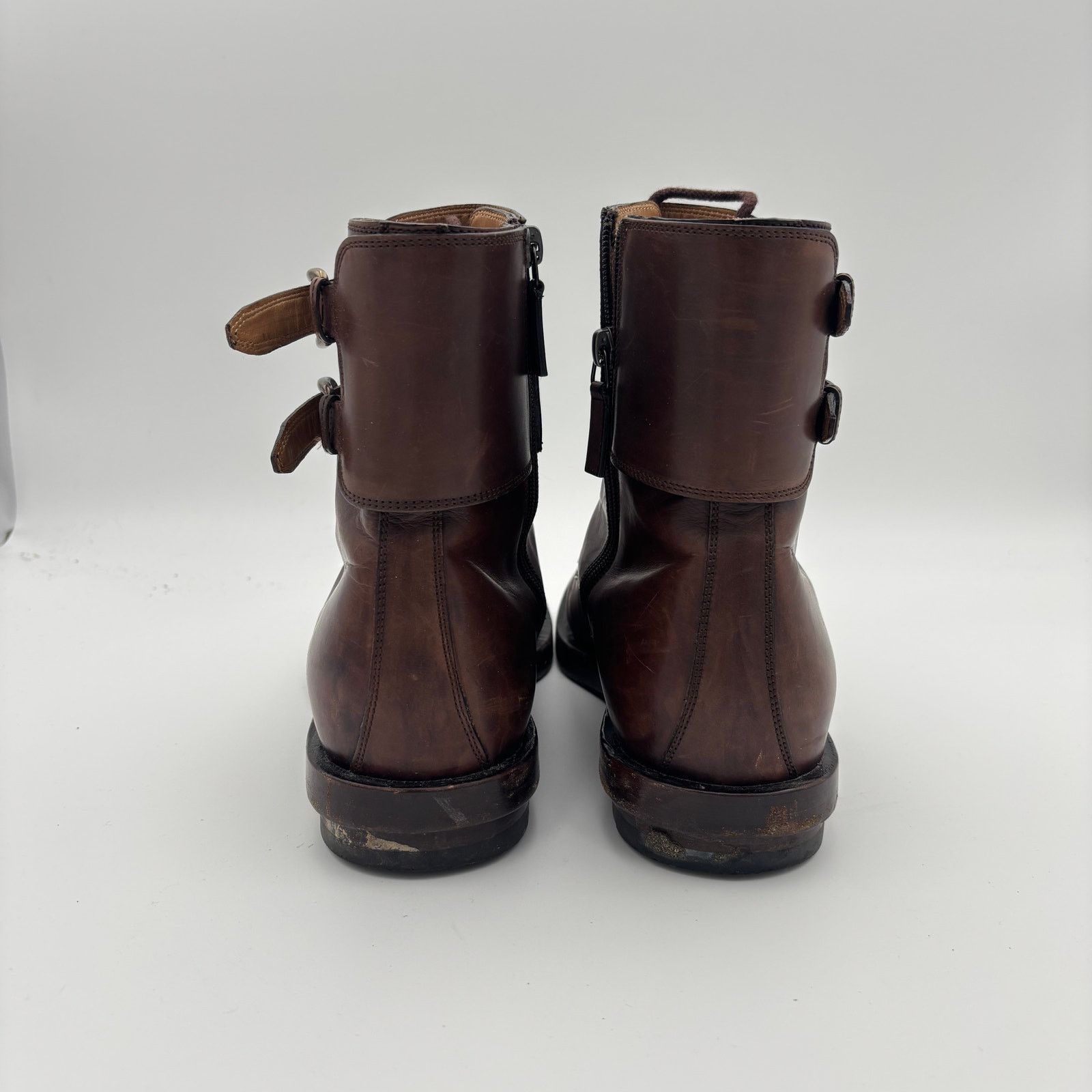 Gucci Gucci Officer Double Buckle Leather Military Boots Men's 11 Size US 11 / EU 44 - 4 Thumbnail