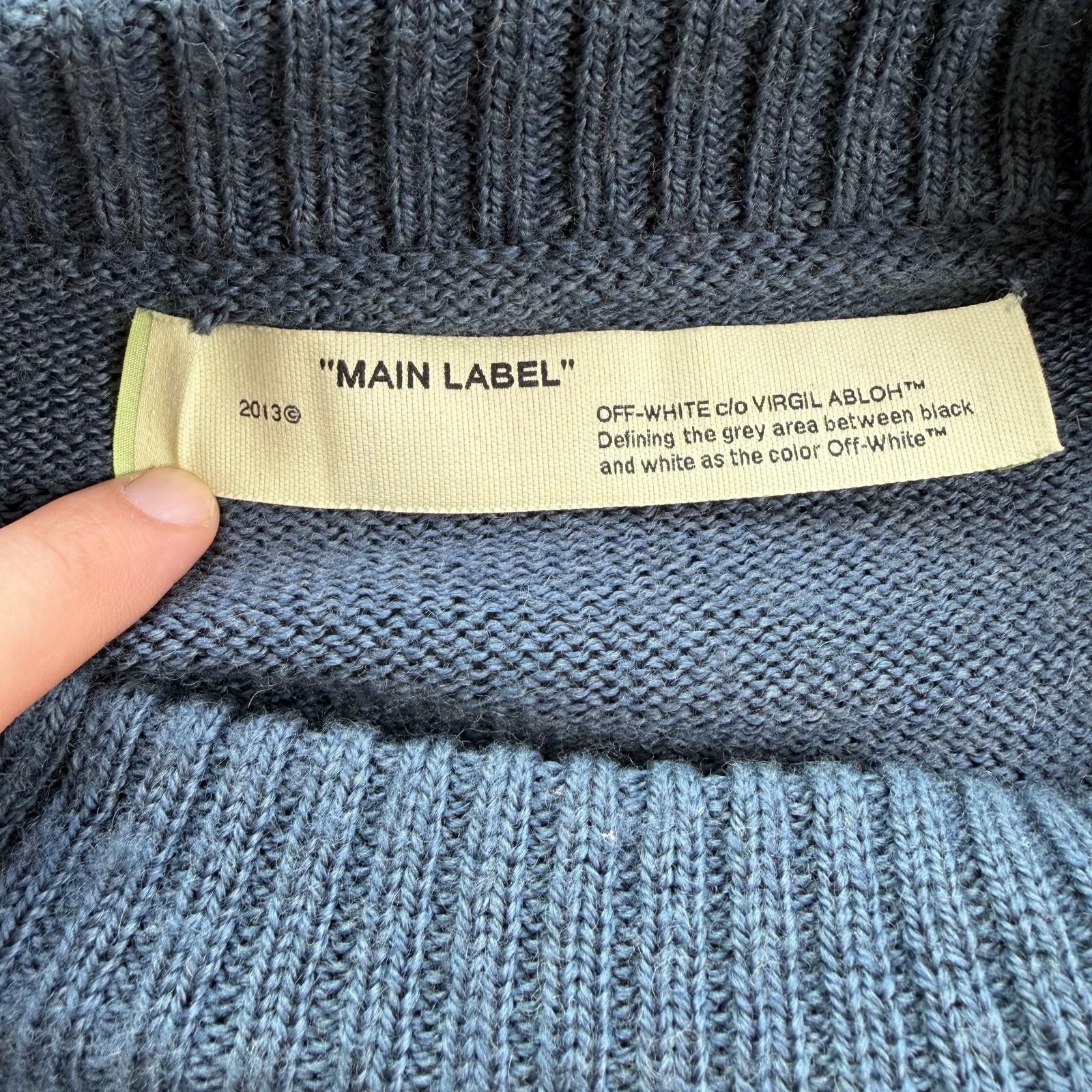 Off-White Off-White Virgil Abloh Colorblock Wool Knit Sweater Crewneck Size US L / EU 52-54 / 3 - 3 Thumbnail