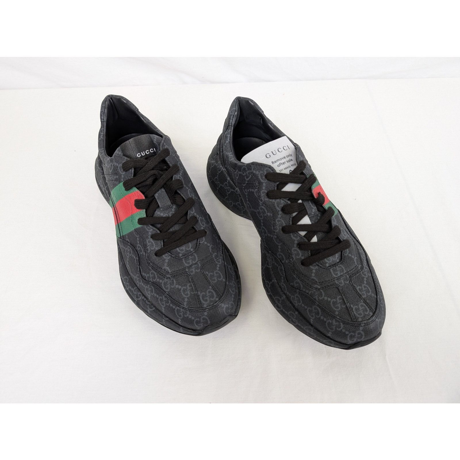 Gucci o1rshd1 Rython Sneakers in Black/Green/Red Size US 11.5 / EU 44-45 - 5 Thumbnail