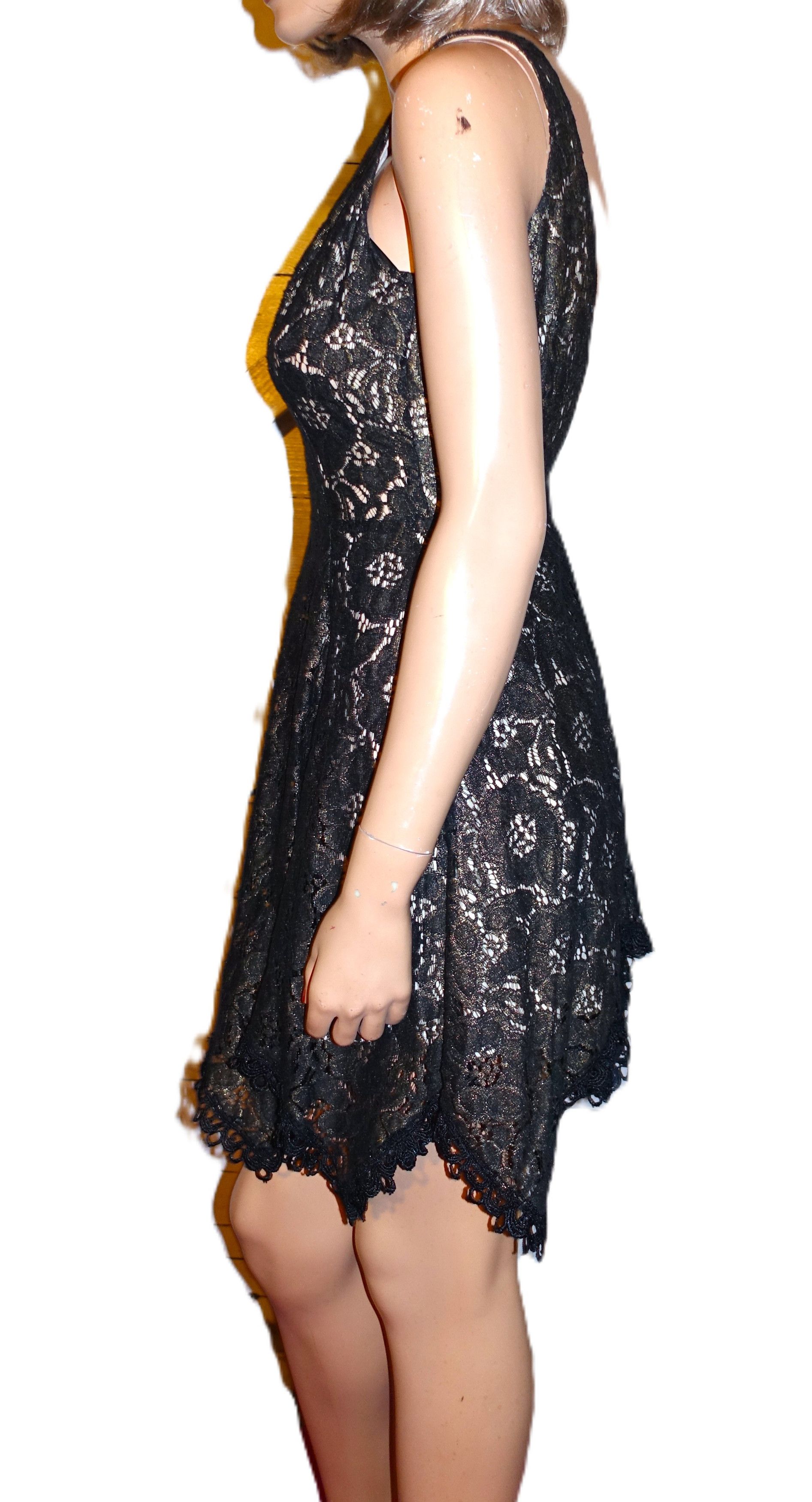 Other Ark & Co. Black Gold Metallic Lace Dress S Size S / US 4 / IT 40 - 5 Thumbnail