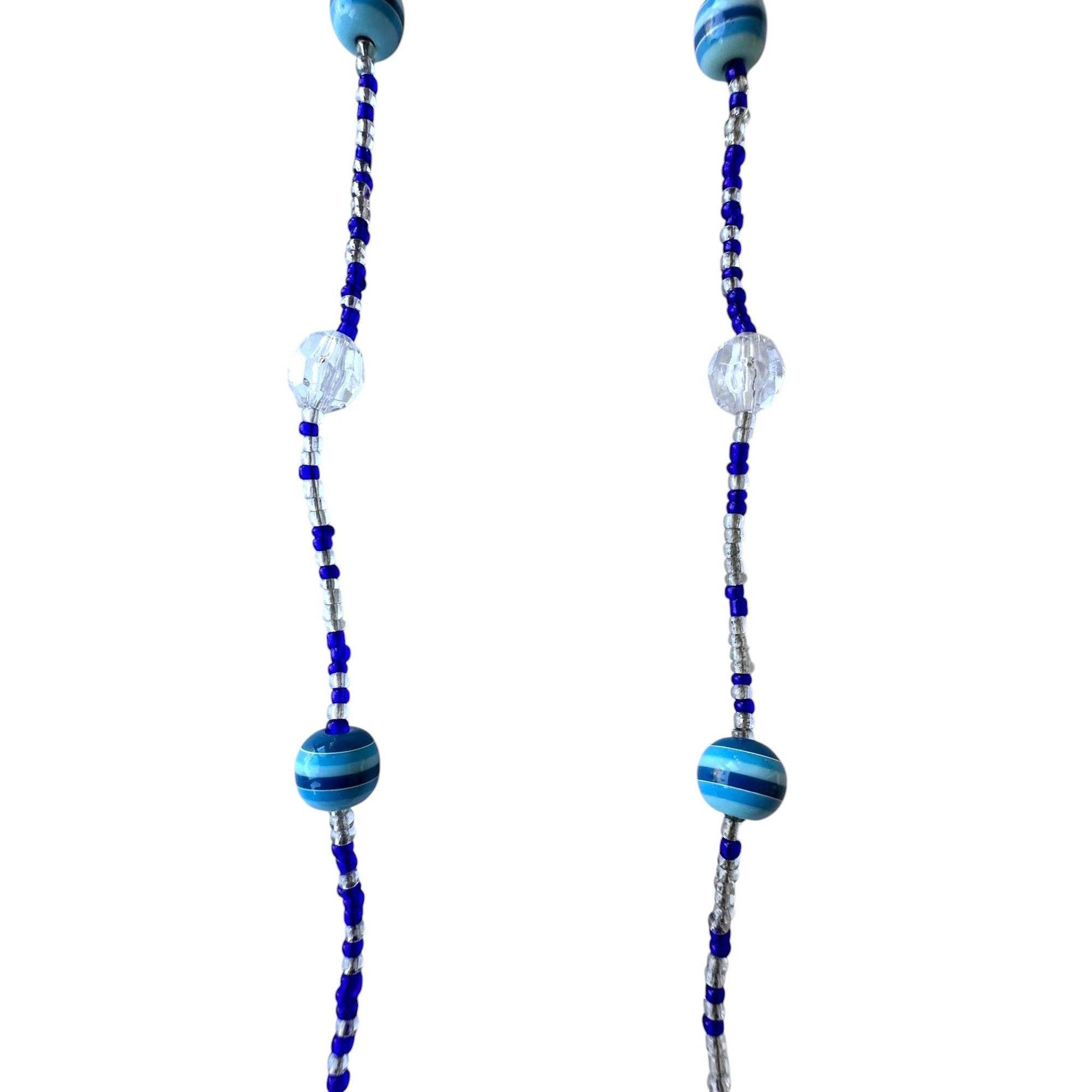 Handmade × Vintage VTG Handmade Blue Beaded Eyeglass Holder Reading Glasses Jew Size ONE SIZE - 7 Thumbnail