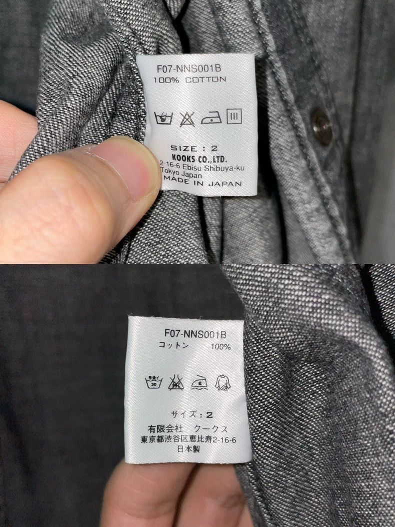 Number (N)ine Number (N)ineBlack and gray washed old shirts denim shirts Size US M / EU 48-50 / 2 - 9 Thumbnail