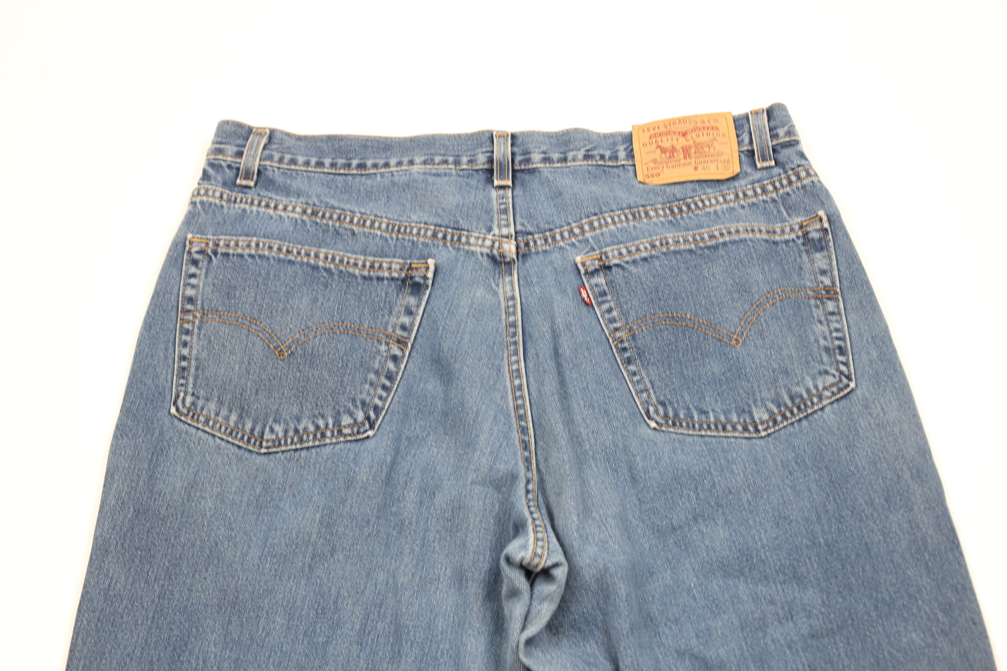 Levi's Vintage Y2K 2002 Levis 550 Relaxed Fit Denim Jeans Blue USA Size US 40 / EU 56 - 10 Thumbnail