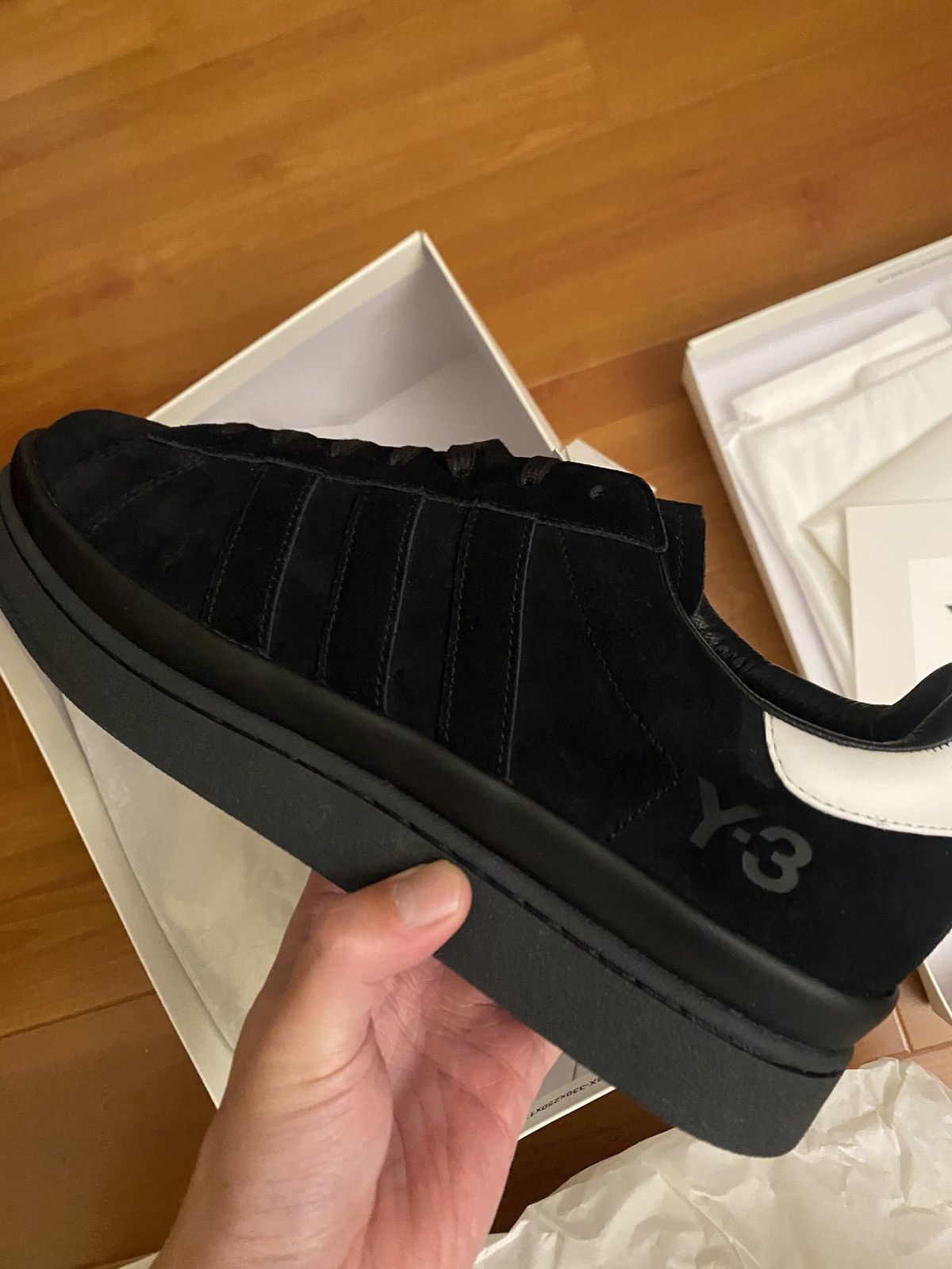 Y-3 Adidas Y-3 Yojhi Yamamoto Hicho Black Sneaker Size US 11.5 / EU 44-45 - 6 Thumbnail