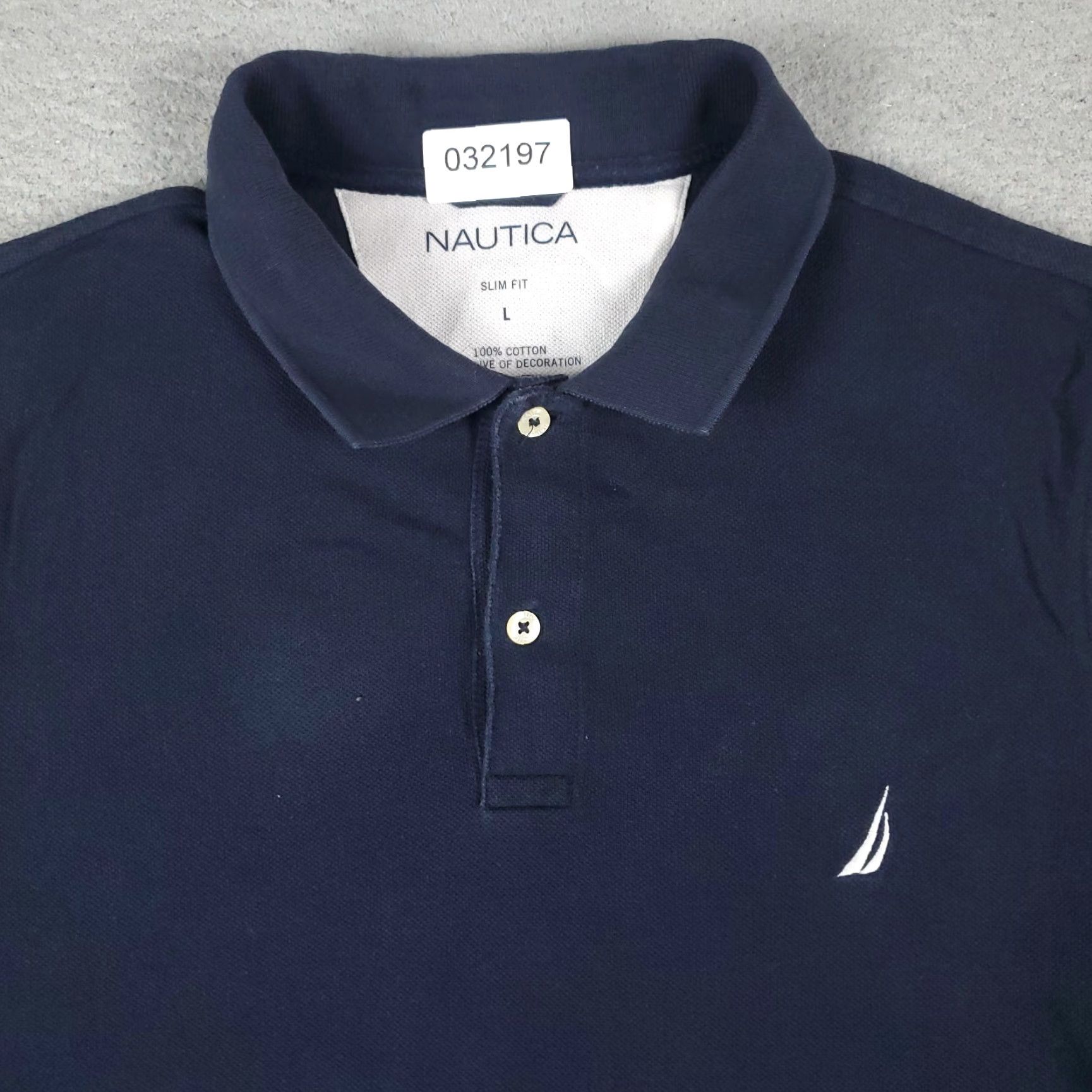 Nautica VINTAGE Nautica Polo Shirt Mens Large Blue Golf Casual Short Sleeve Adult Size US L / EU 52-54 / 3 - 2 Thumbnail