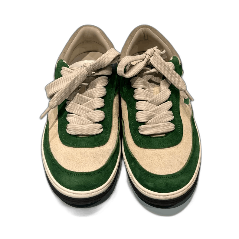 Chanel White Green Low-Top Fashion Sneakers