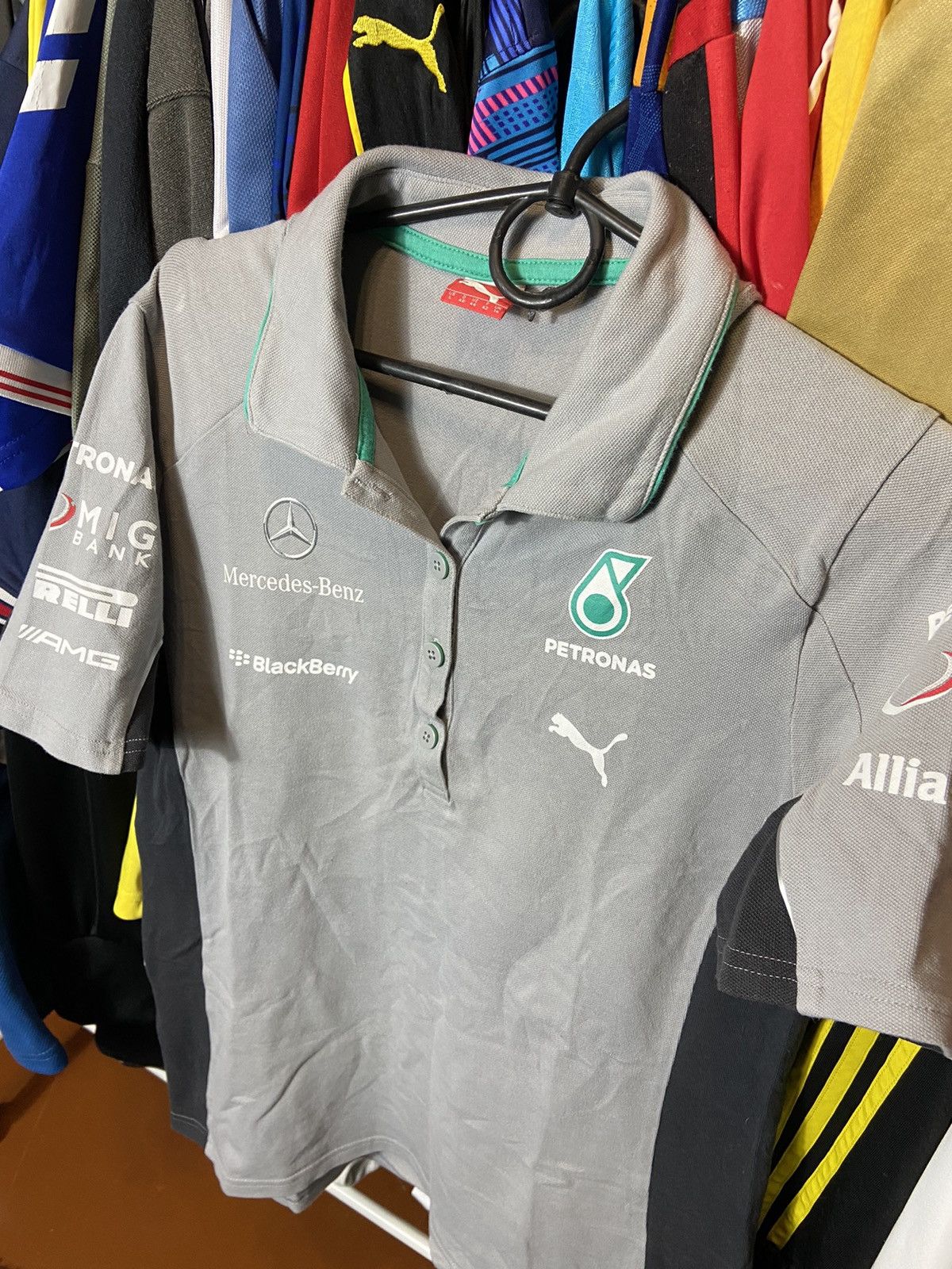 Mercedes-Benz × Puma PUMA PETRONAS MERCEDES BENZ AMG RACING NASCAR WOMENS SHIRT Size L / US 10 / IT 46 - 2 Thumbnail