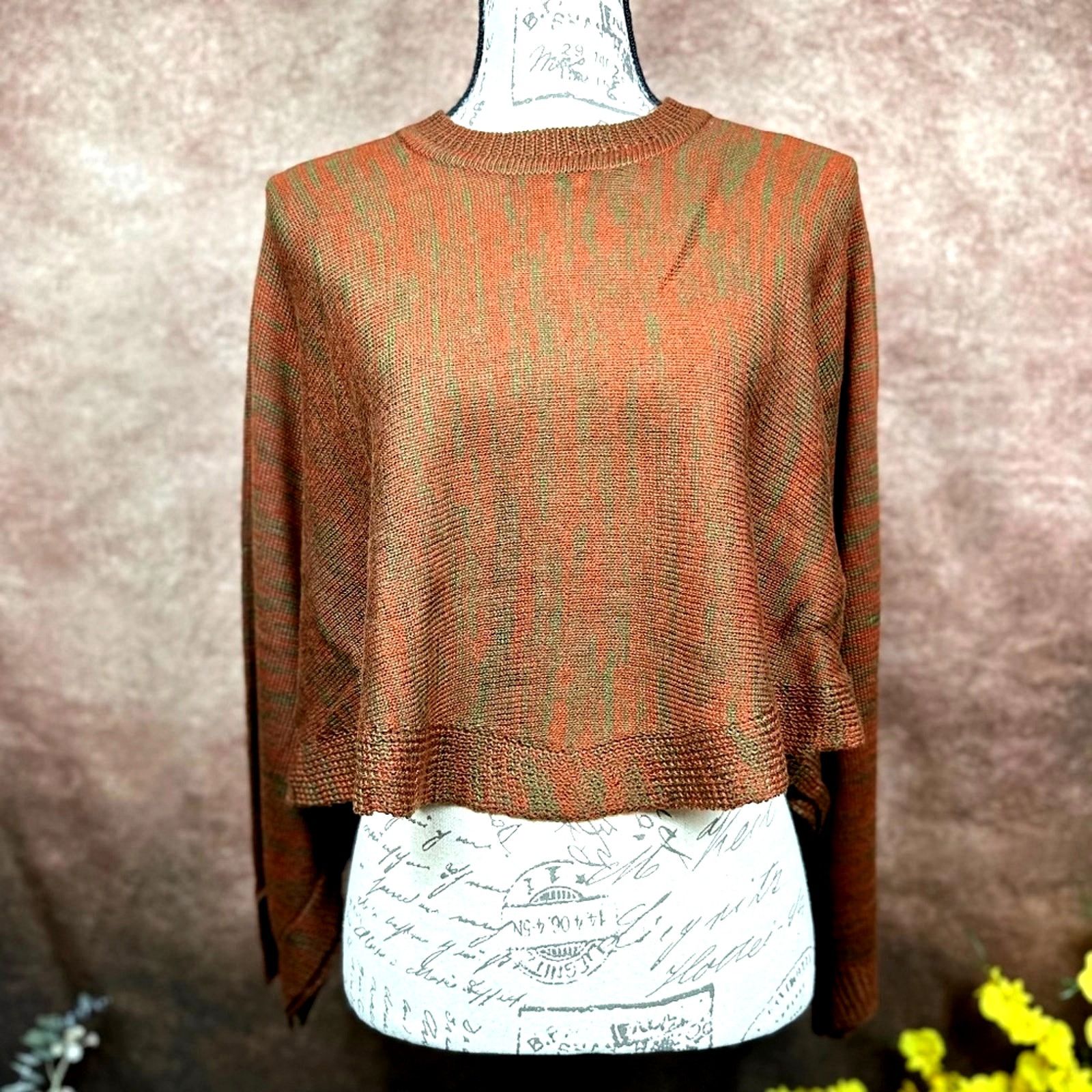 Other Olivaceous Cropped Sweater/Shawl - Fall Harvest - size M/L Size M / US 6-8 / IT 42-44 - 4 Thumbnail