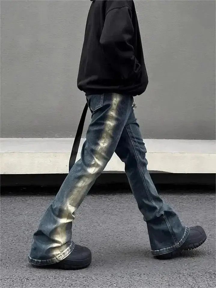Japanese Brand Straight washed gradient jeans Size US 30 / EU 46 - 3 Thumbnail