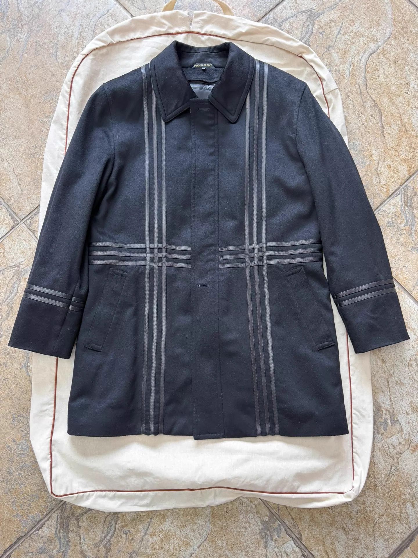 Zilli Black Striped Long Coat Size M Size US M / EU 48-50 / 2 - 1 Thumbnail