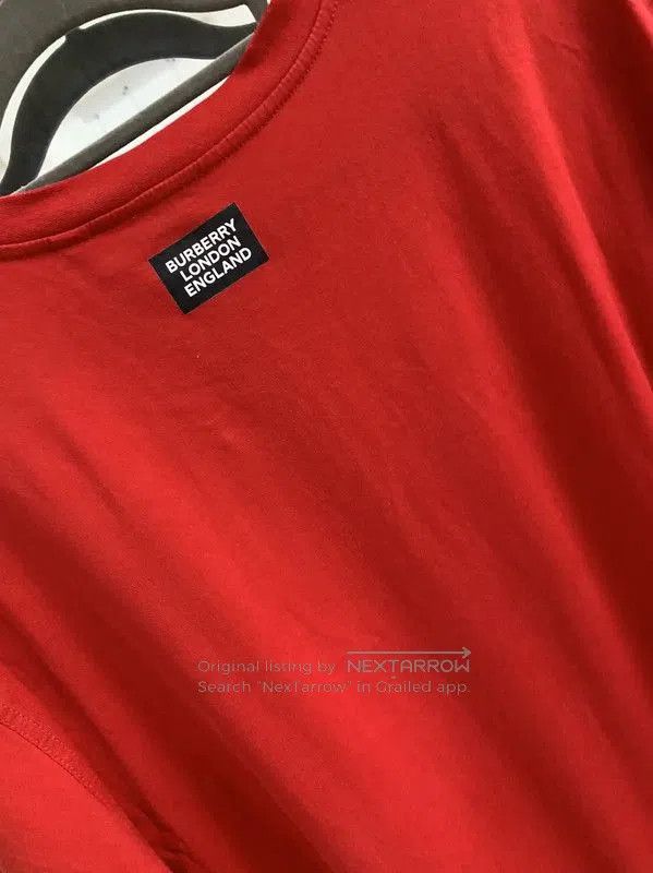 Burberry Burberry Red Cotton Short Sleeve T-Shirt. Size US L / EU 52-54 / 3 - 4 Thumbnail