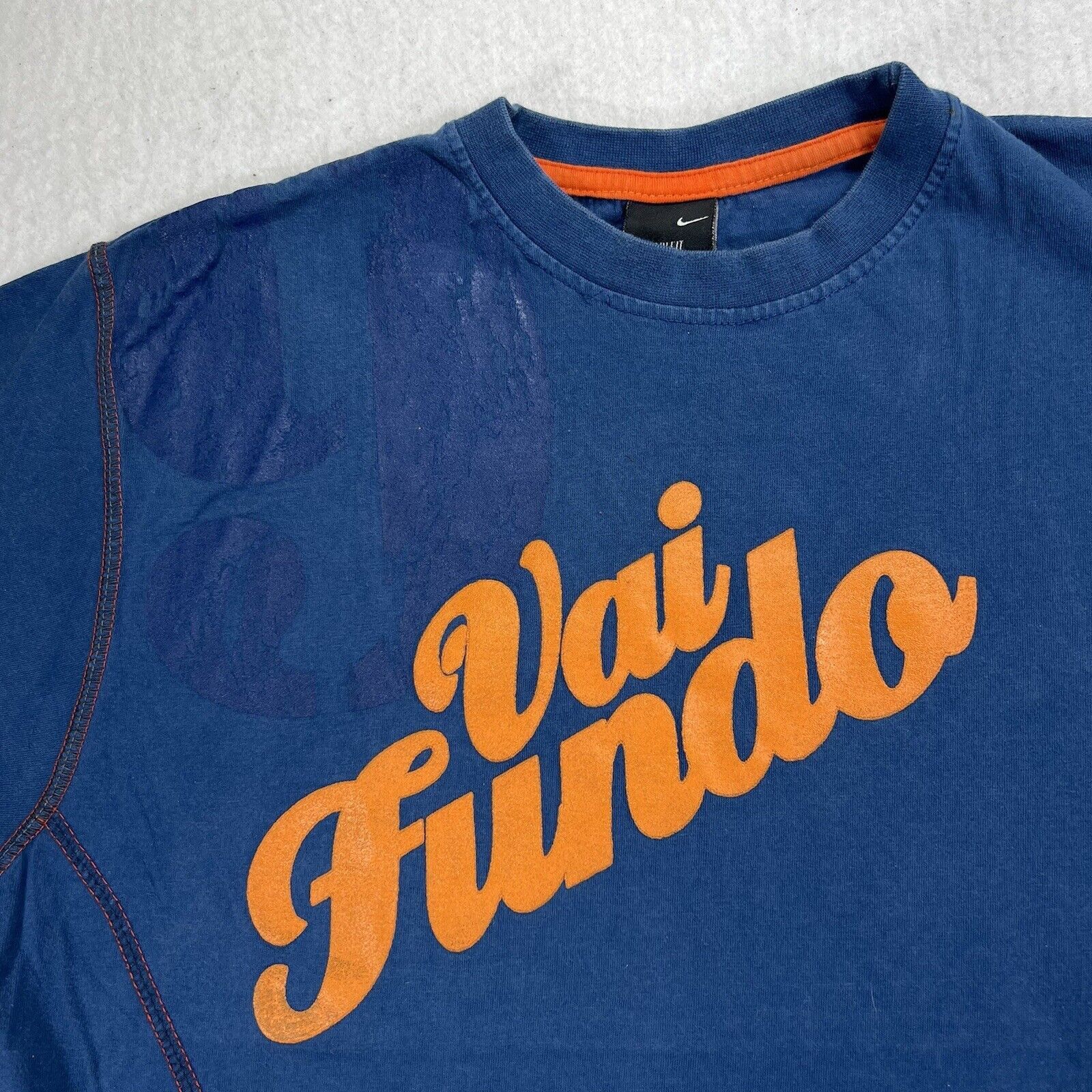Nike Nike Dri Fit Large Vai Fundo Blue Athletic Graphic T Shirt Size US L / EU 52-54 / 3 - 2 Thumbnail