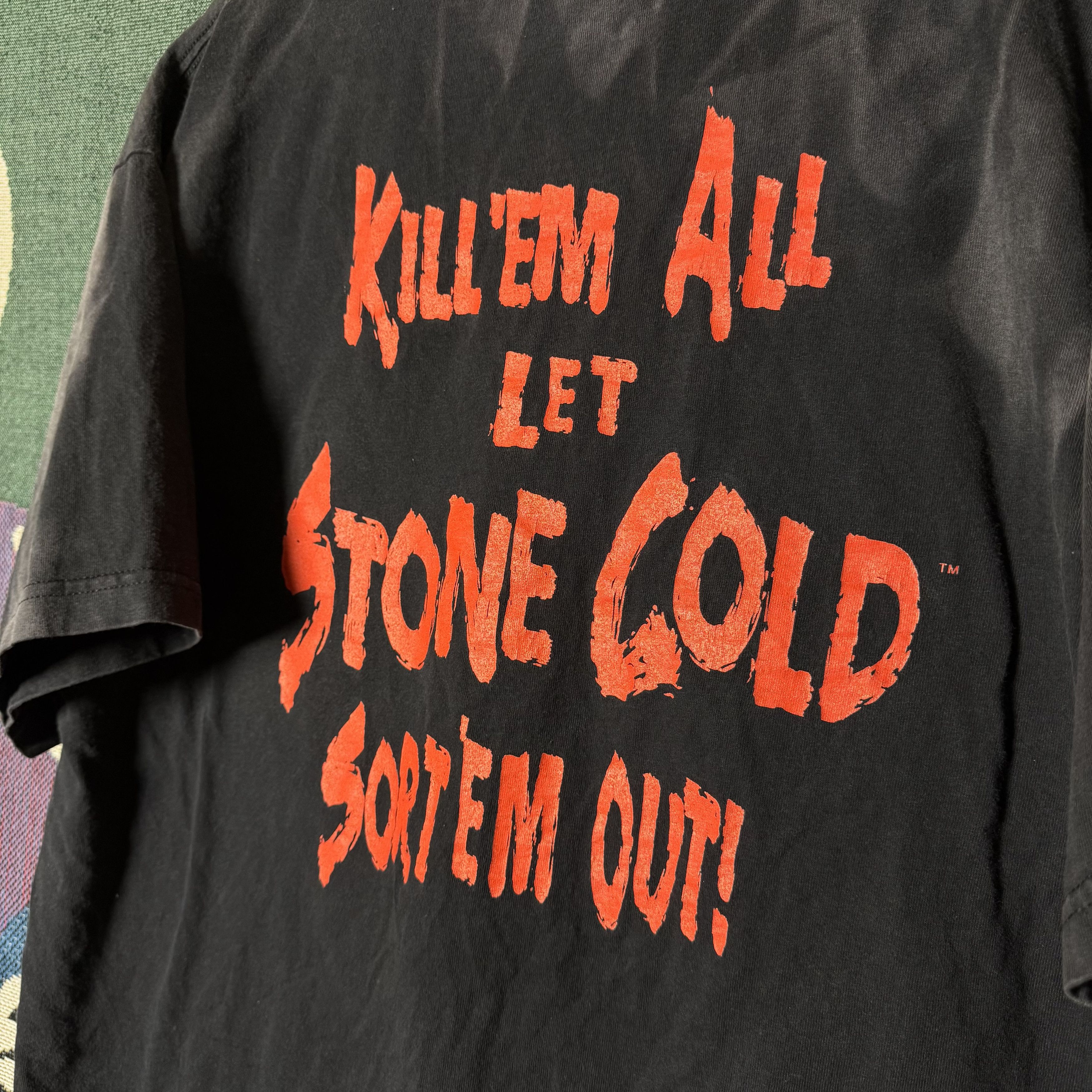 WWE Vintage 1998 WWF Stone Cold Sort Em Out Tee Size US XL / EU 56 / 4 - 5 Thumbnail