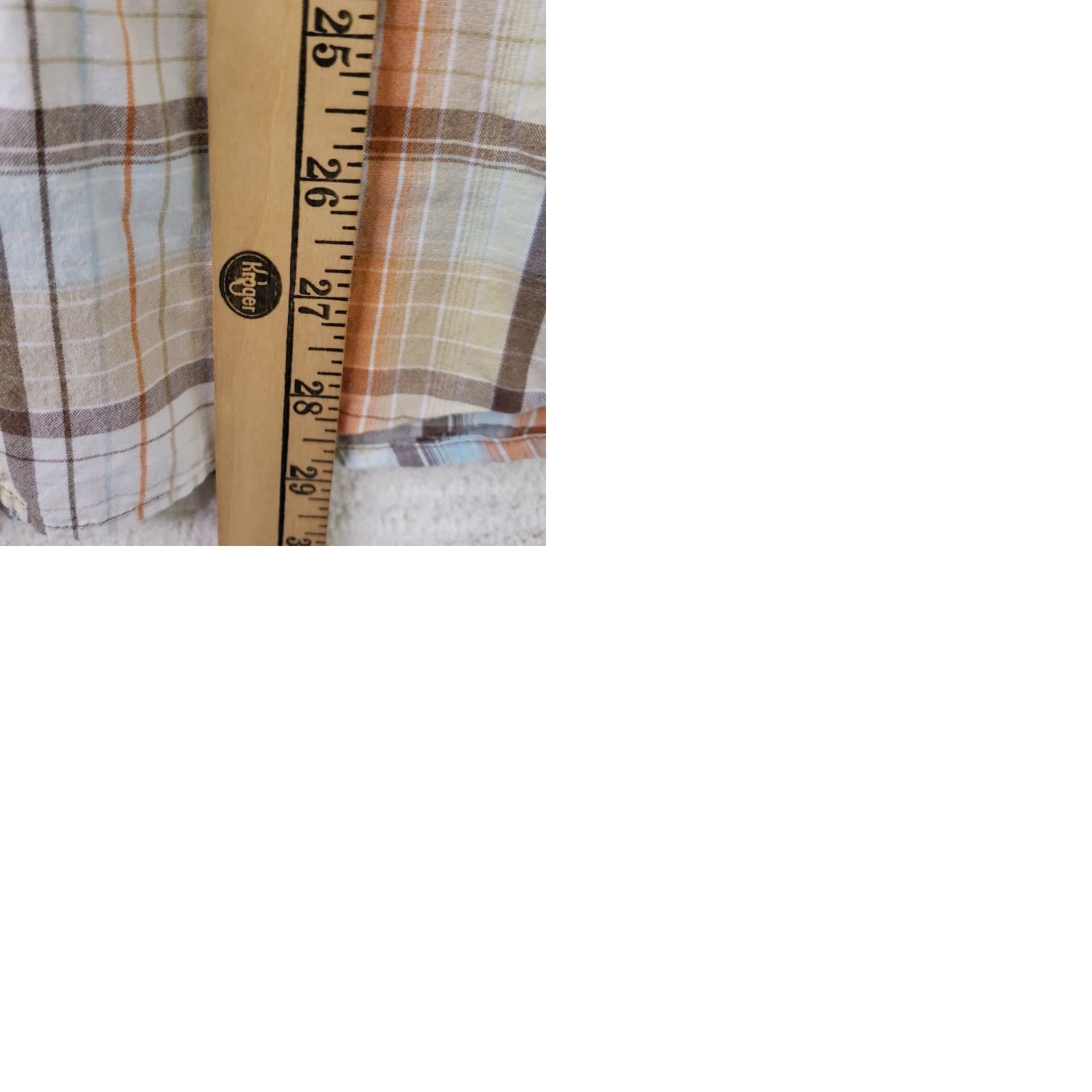 Vintage Mens AriZona Western Plaid Snap Shirt Short Sleeve XL Orange White Brown Size US XL / EU 56 / 4 - 9 Thumbnail