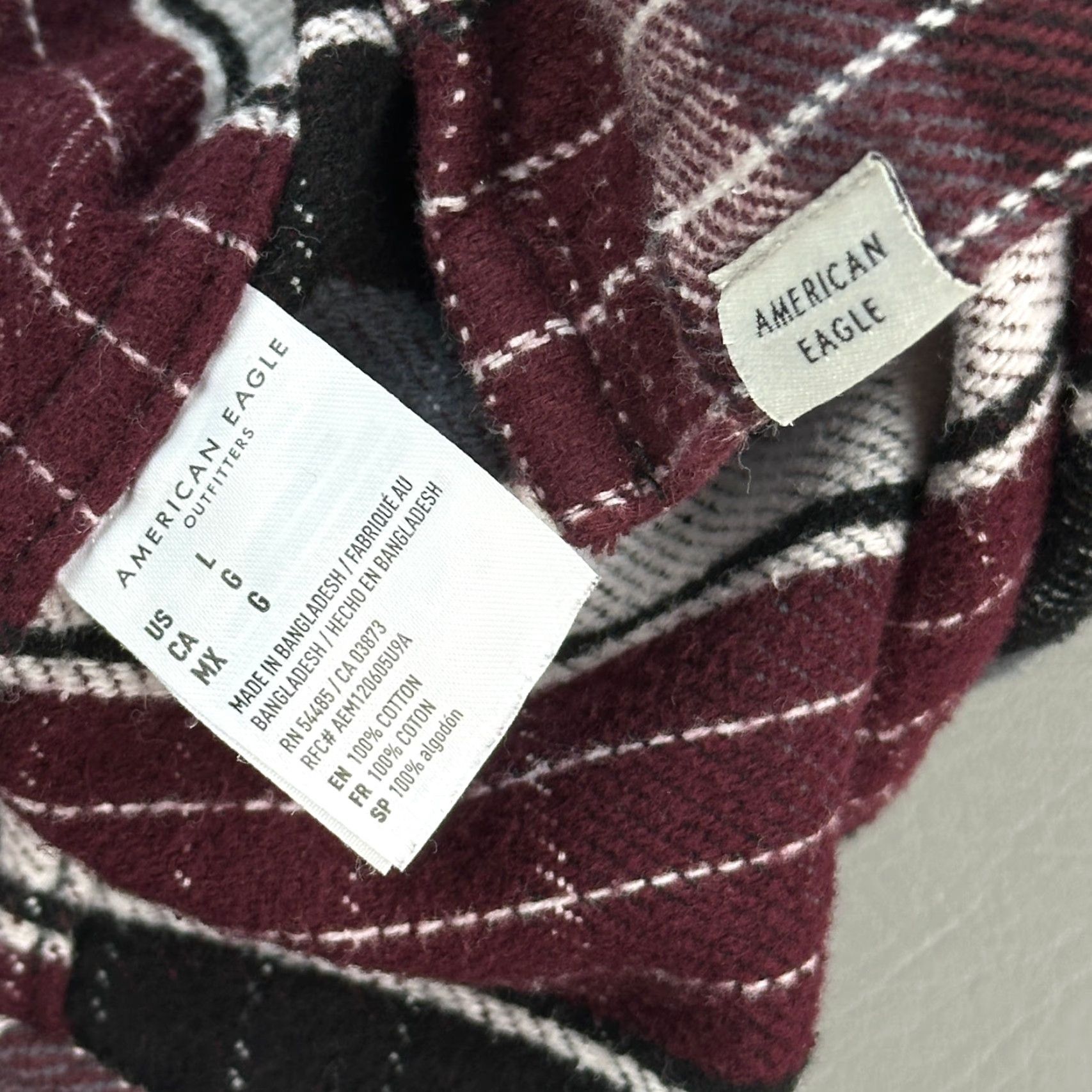 American Eagle Outfitters American Eagle Outfitters Shirt Mens Large Plaid Flannel Heavyweight Classic Button-Up Size US L / EU 52-54 / 3 - 6 Thumbnail