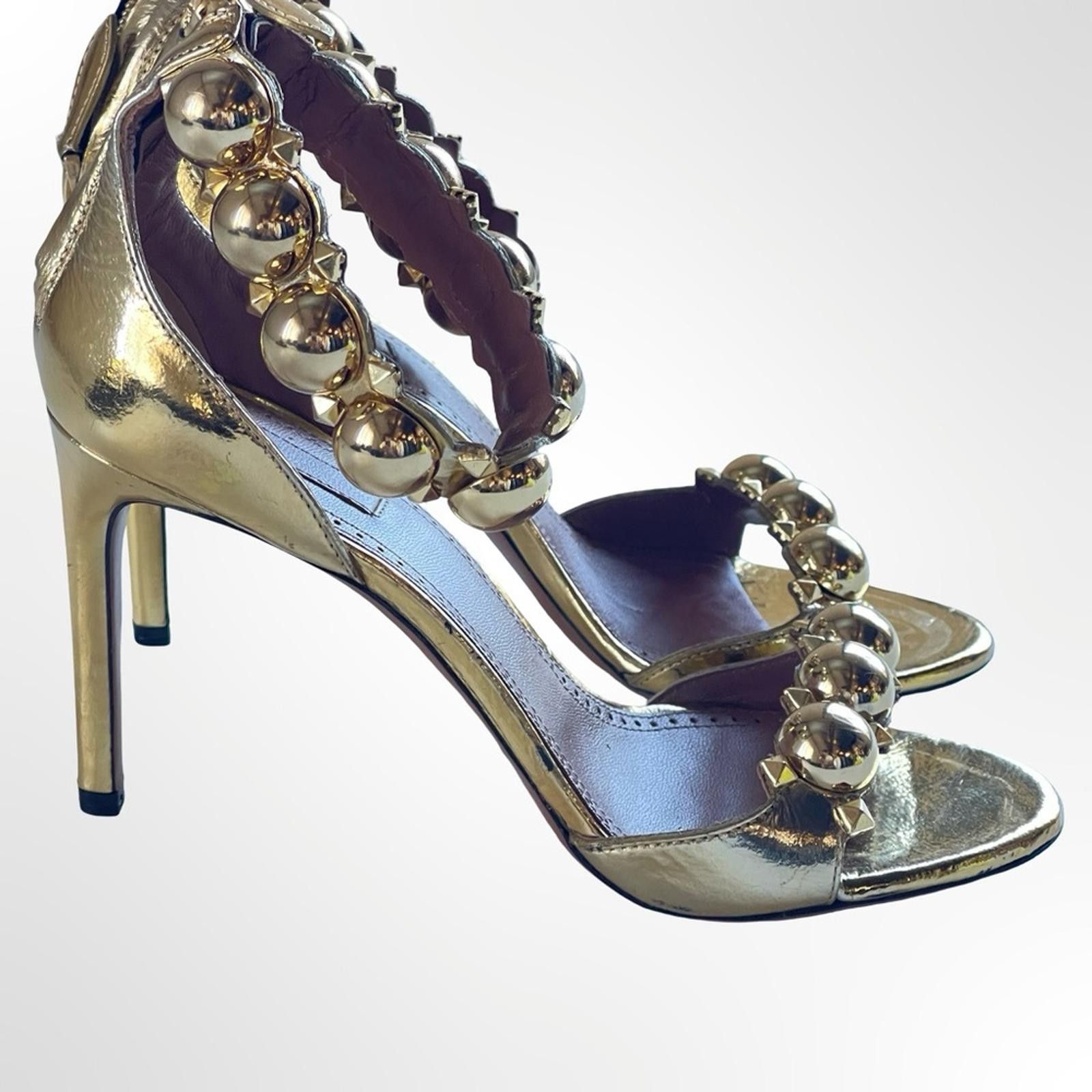 Alaia ALAIA La Bombe Elegant Gold Women's Heels NWOT size 6.5 Size US 6.5 / IT 36.5 - 2 Thumbnail