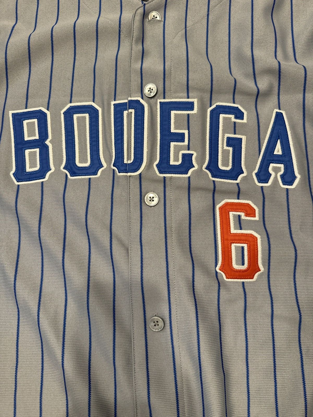 Bodega Bodega Pinstripe Baseball Jersey XL Size US XL / EU 56 / 4 - 1 Thumbnail