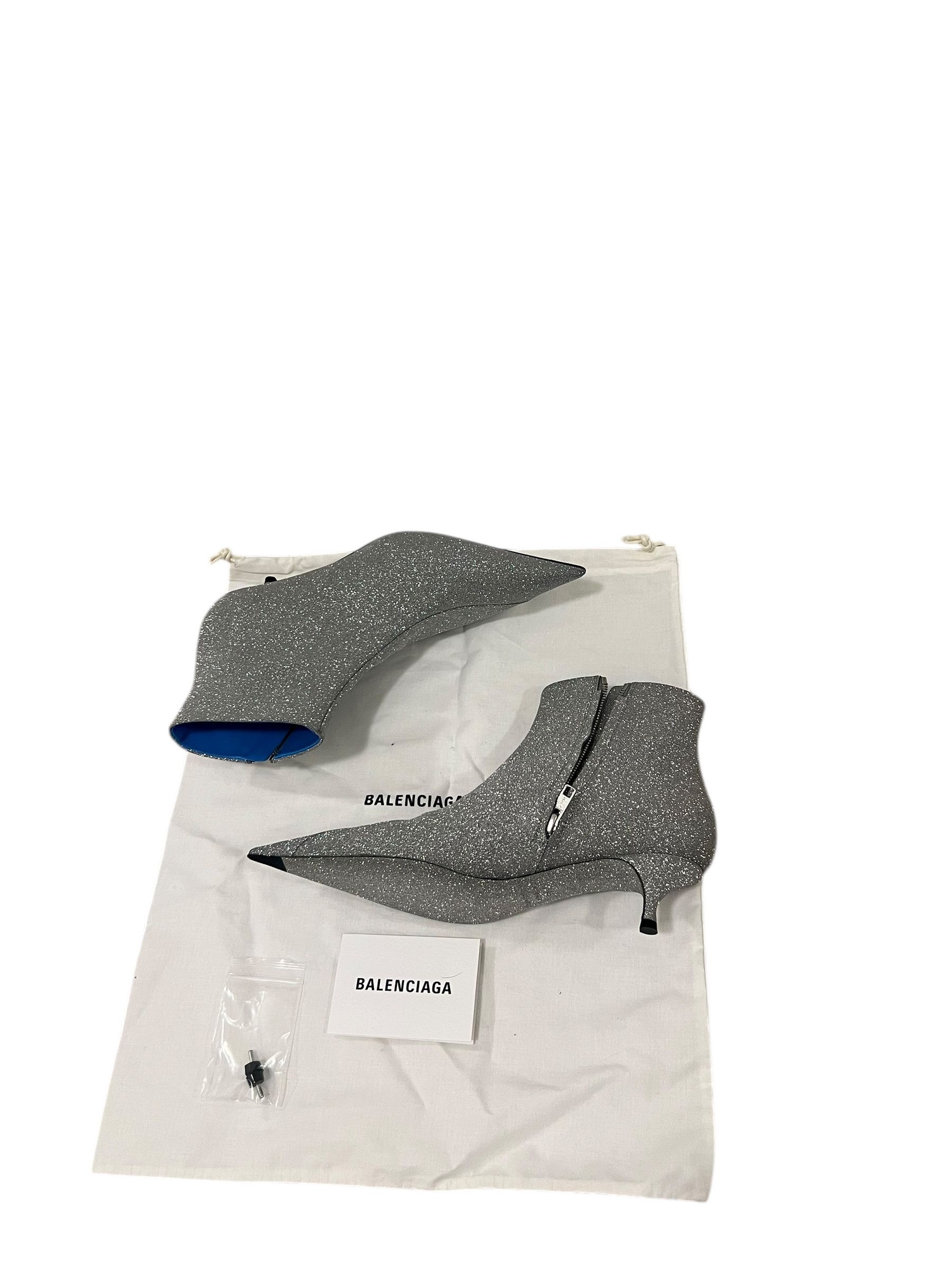 Balenciaga Balenciaga Knife Glitter boot heel Size US 7 / IT 37 - 2 Thumbnail