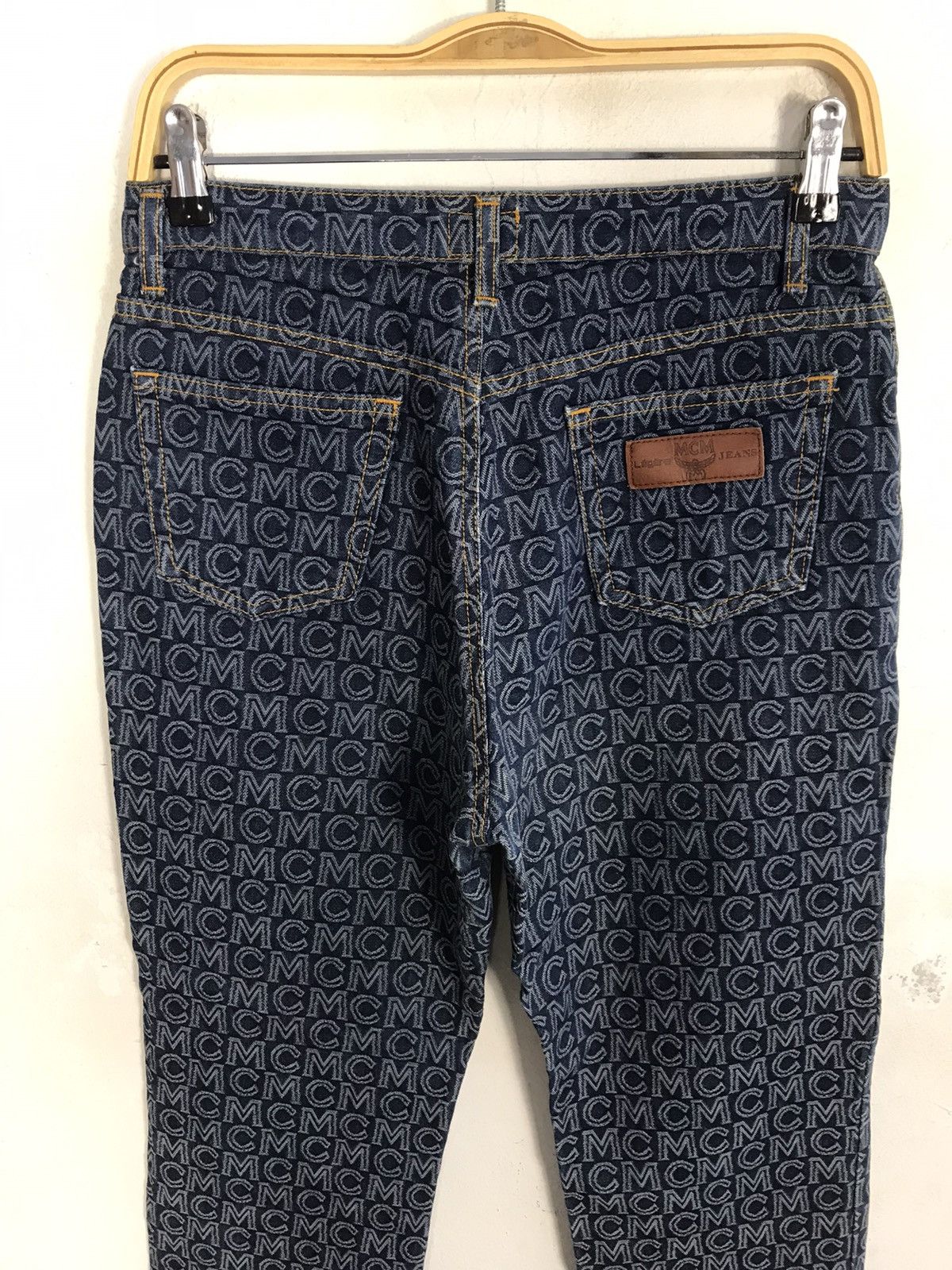 MCM MCM Legere Jeans Nova Checked Monogram Logo Denim Size 29" - 3 Thumbnail