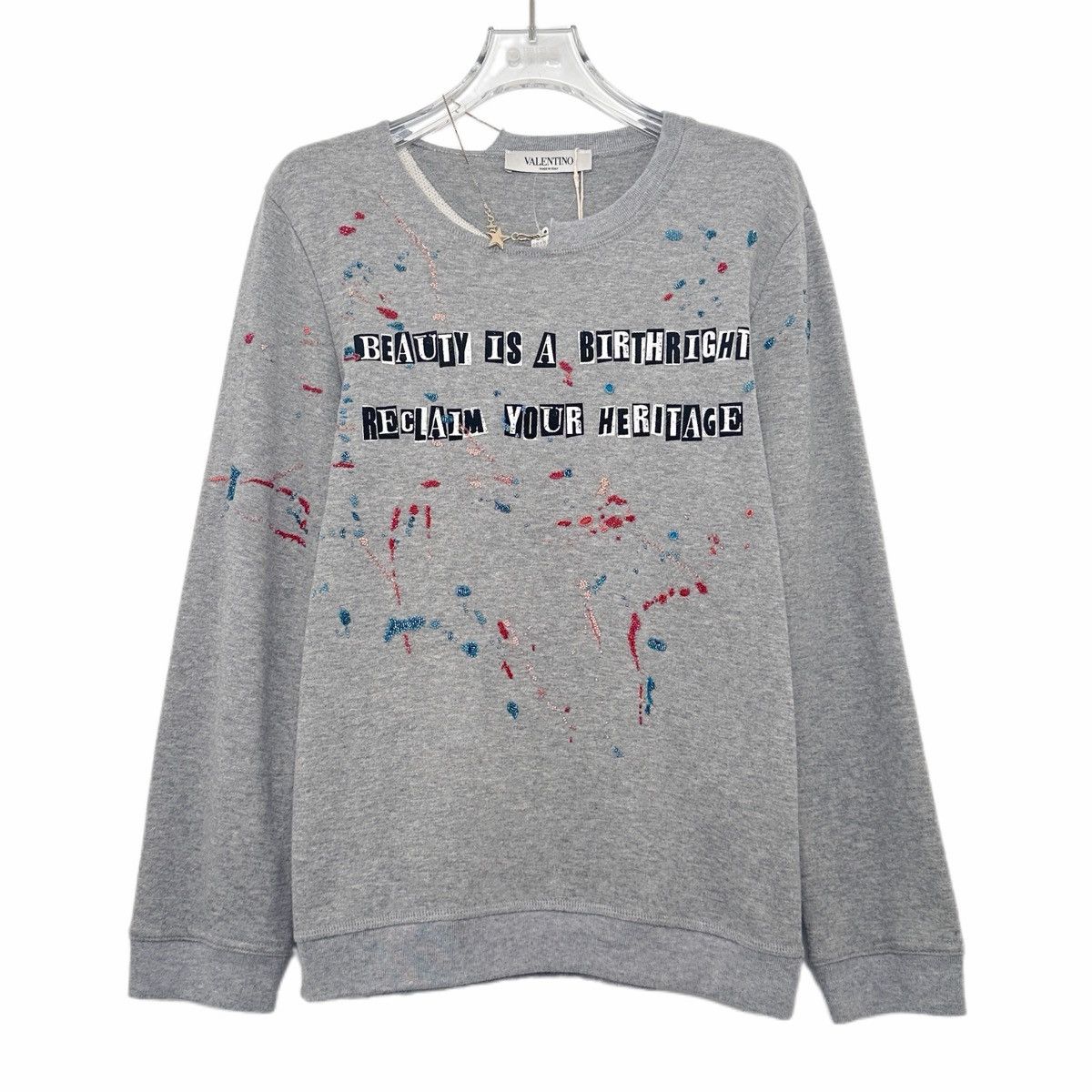 Valentino Valentino Pendant Printed Logo Long Sleeve Sweatshirt K26WX Size M / US 6-8 / IT 42-44 - 1 Thumbnail