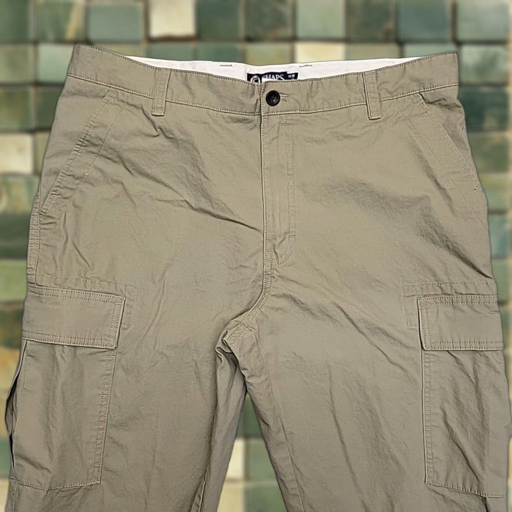 Ralph Lauren VINTAGE Chaps Pants Mens 36x32 Khaki Beige 100% Cotton Cargo Pocket Retro Classic Size US 36 / EU 52 - 1 Thumbnail