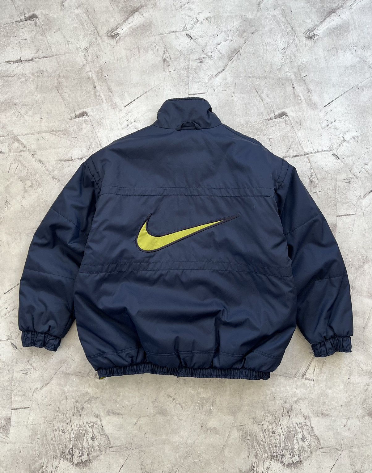 Nike Streetwear Vintage Vintage 90s Nike Big Swoosh Reversible Bomber Jacket Grailed