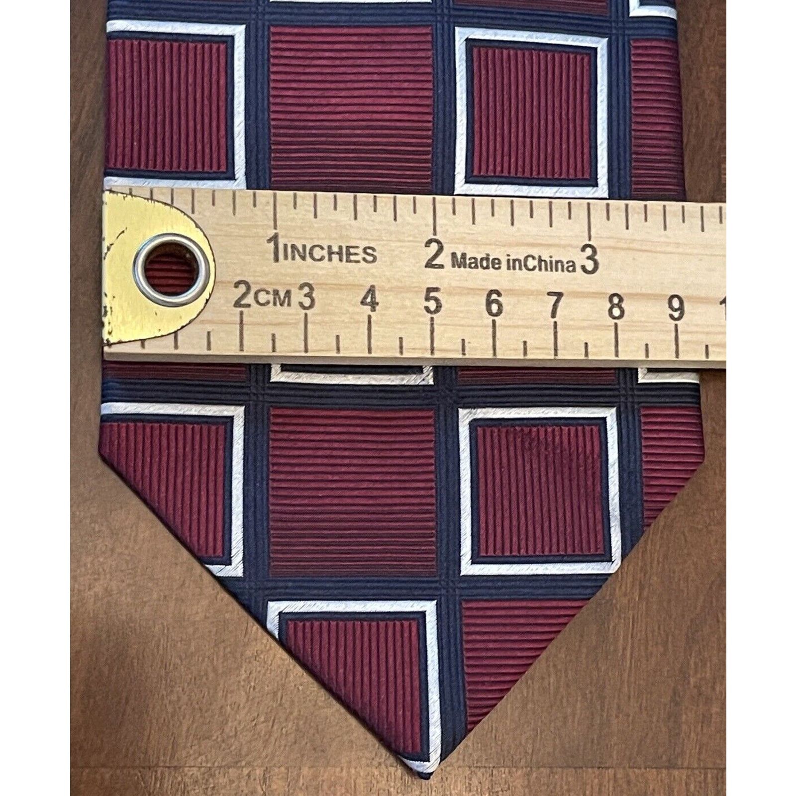Bruno Piattelli Bruno Piattelli Burgundy Blue HandMade Silk Made In China Size ONE SIZE - 4 Thumbnail