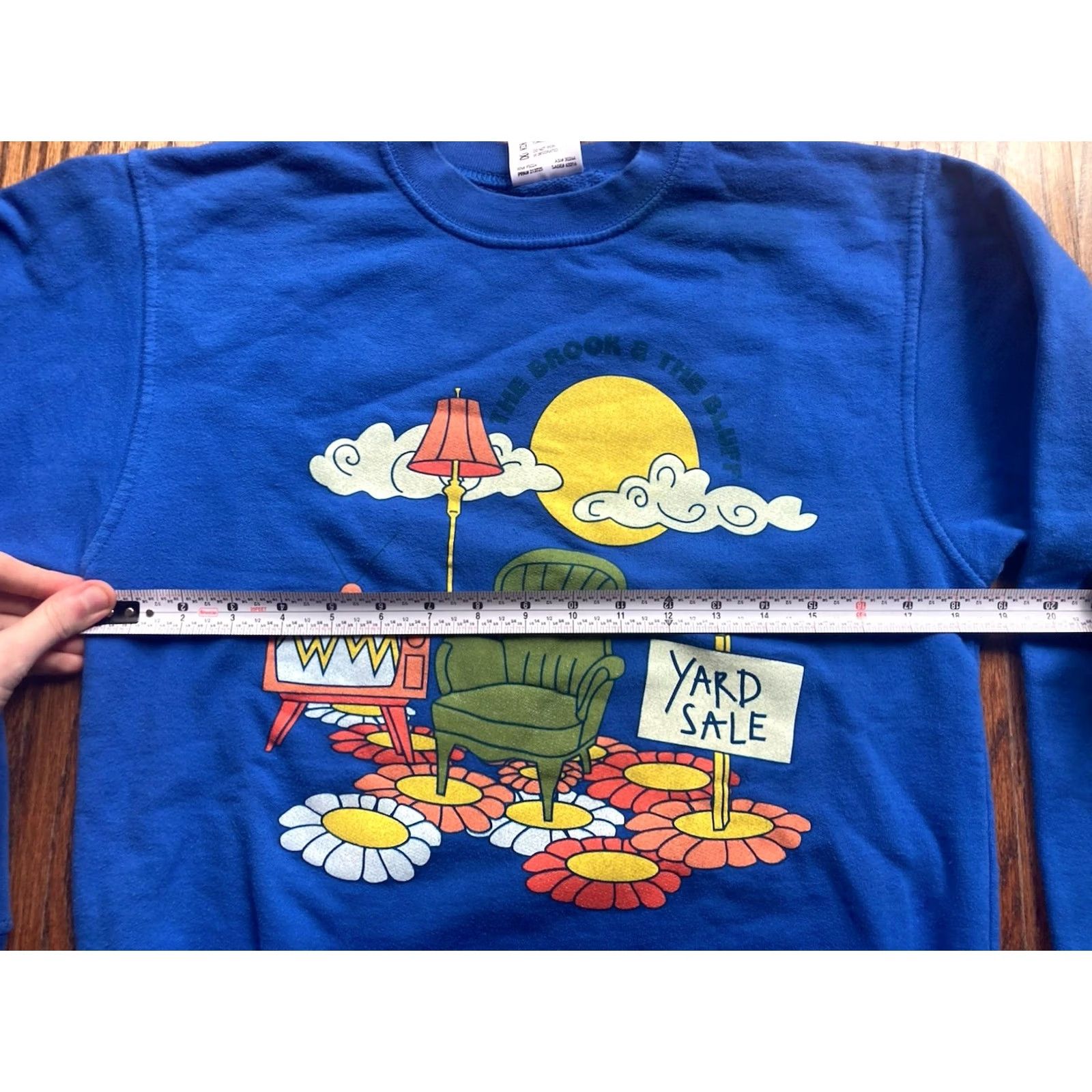 Brooks Bayside Sweatshirt Crewneck Unisex Adults S Blue Graphic Print (The Brook & The Bluff) Size US S / EU 44-46 / 1 - 6 Thumbnail