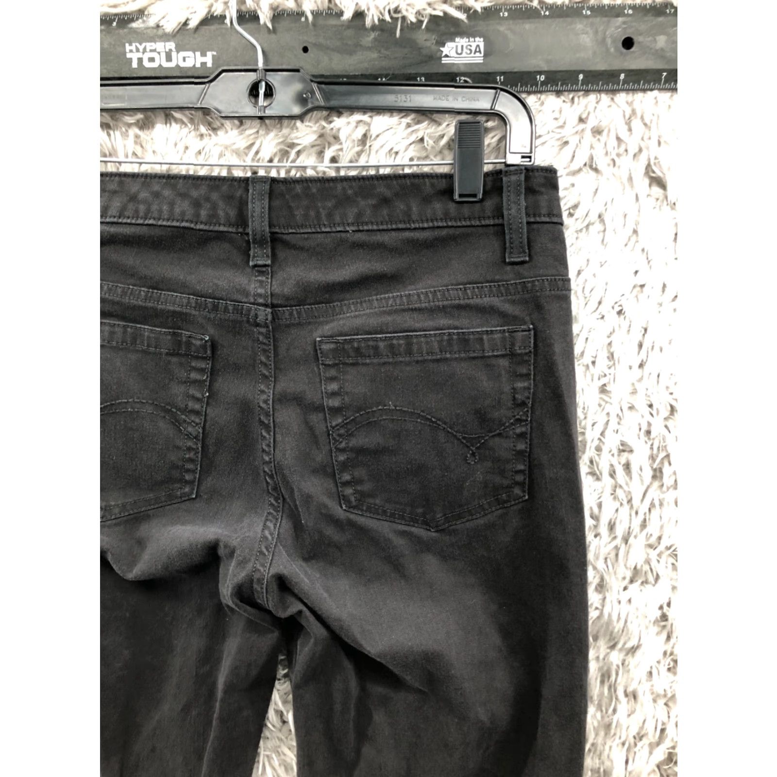Lee Lee Jeans Mid Rise Black Denim Size 8 Womens Straight 5-Pocket Classic Comfort ZIP Belt Loops Size 30" / US 8 / IT 44 - 6 Thumbnail