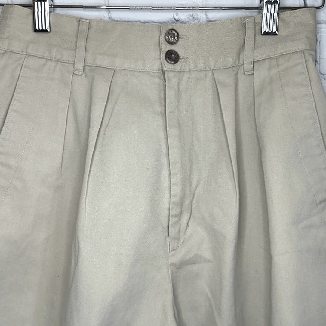 Vintage VINTAGE OBR Womens High Waisted Pleated Front Khaki Shorts size 6 Chino Tan Ladies Medium? Size 28" / US 6 / IT 42 - 2 Thumbnail