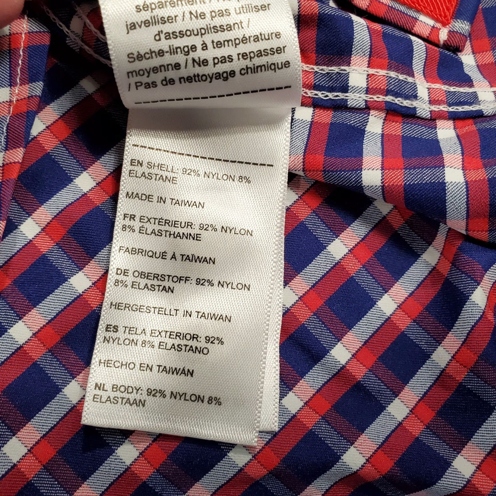 UNTUCKit UNTUCKit Shirt Mens L Blue Red White Button Up Performance Stretch Slim Plaid Jacket? Size US L / EU 52-54 / 3 - 4 Thumbnail