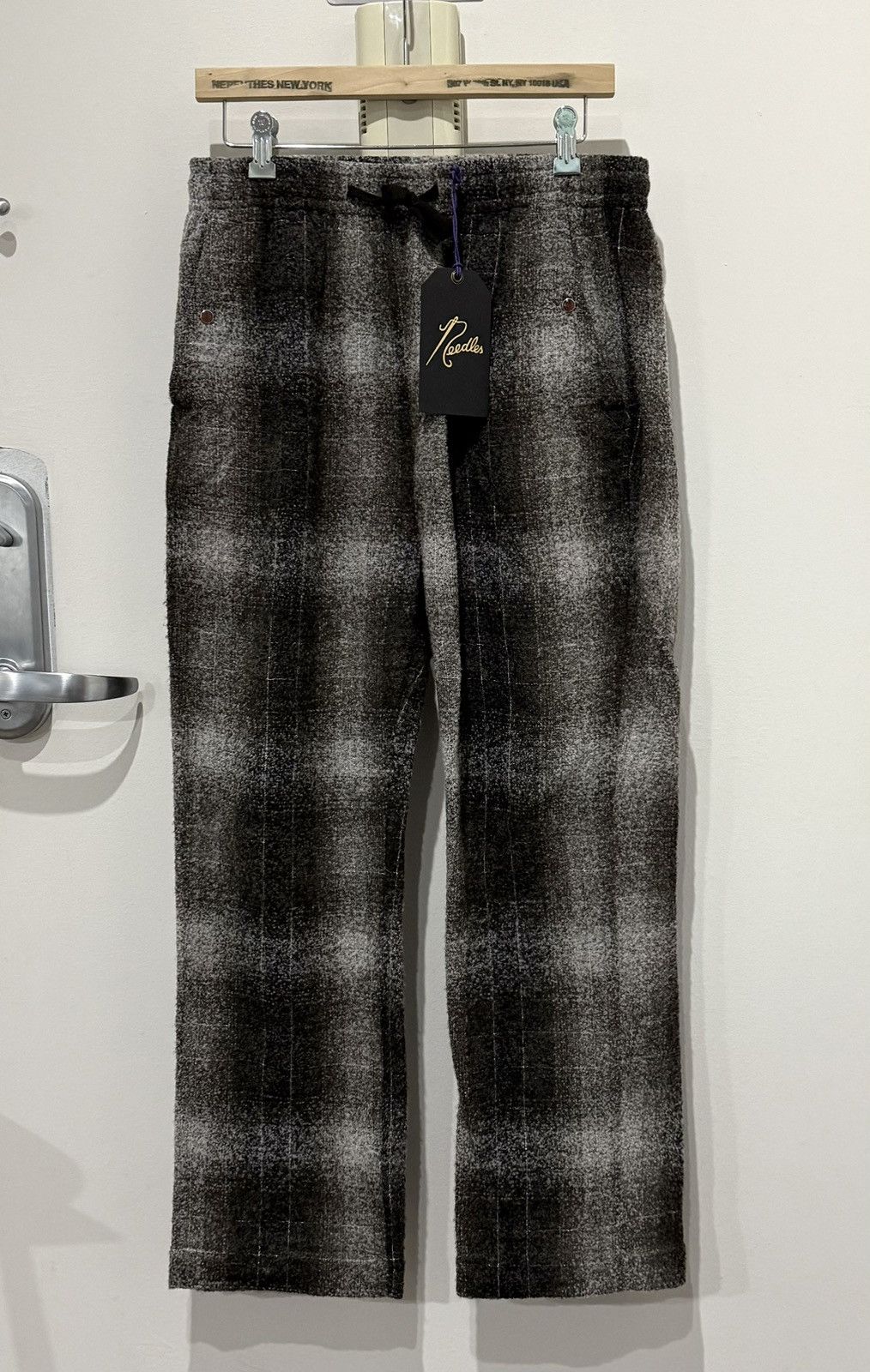 Needles Needles Embellished Checked Wool-Blend Flannel Trousers [M] Size US 30 / EU 46 - 1 Thumbnail