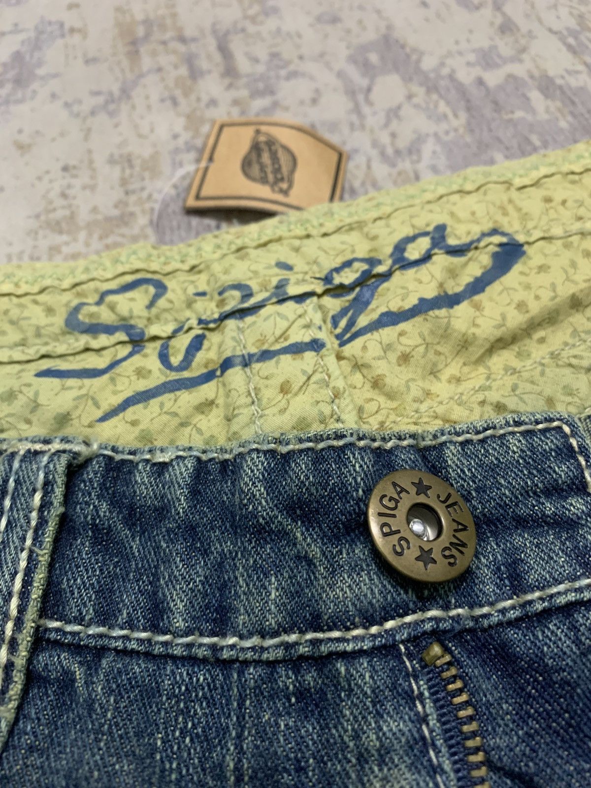 Japanese Brand Spiga Y2K Distressed Bootcut Jeans Vintage Low Rise Denim Size US 29 - 10 Thumbnail