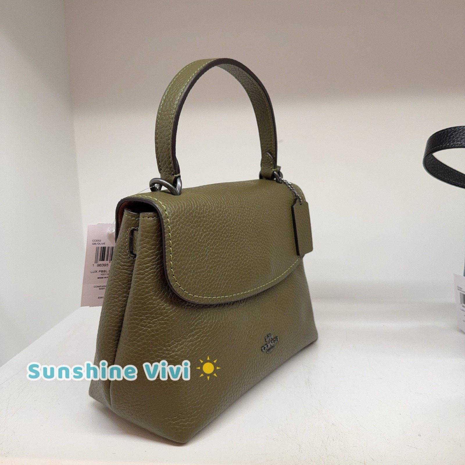 Coach NWT Coach Emory Top Handle Bag leather CCE53 QBOLV Olive Size ONE SIZE - 3 Thumbnail