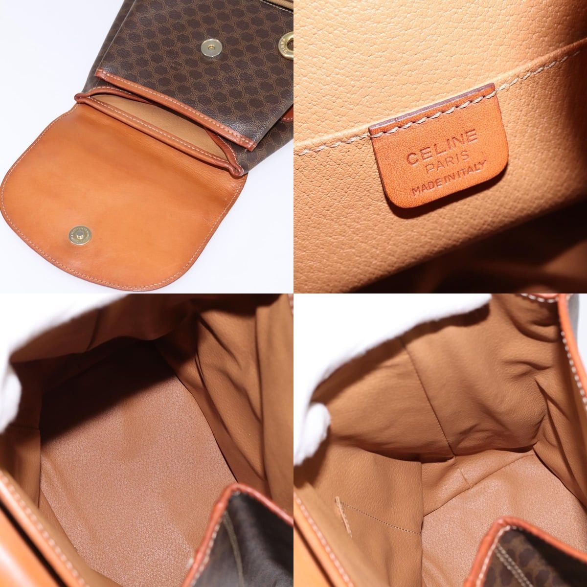 Celine CELINE Macadam Canvas Backpack Pvc Leather Brown Gold Size ONE SIZE - 11 Thumbnail