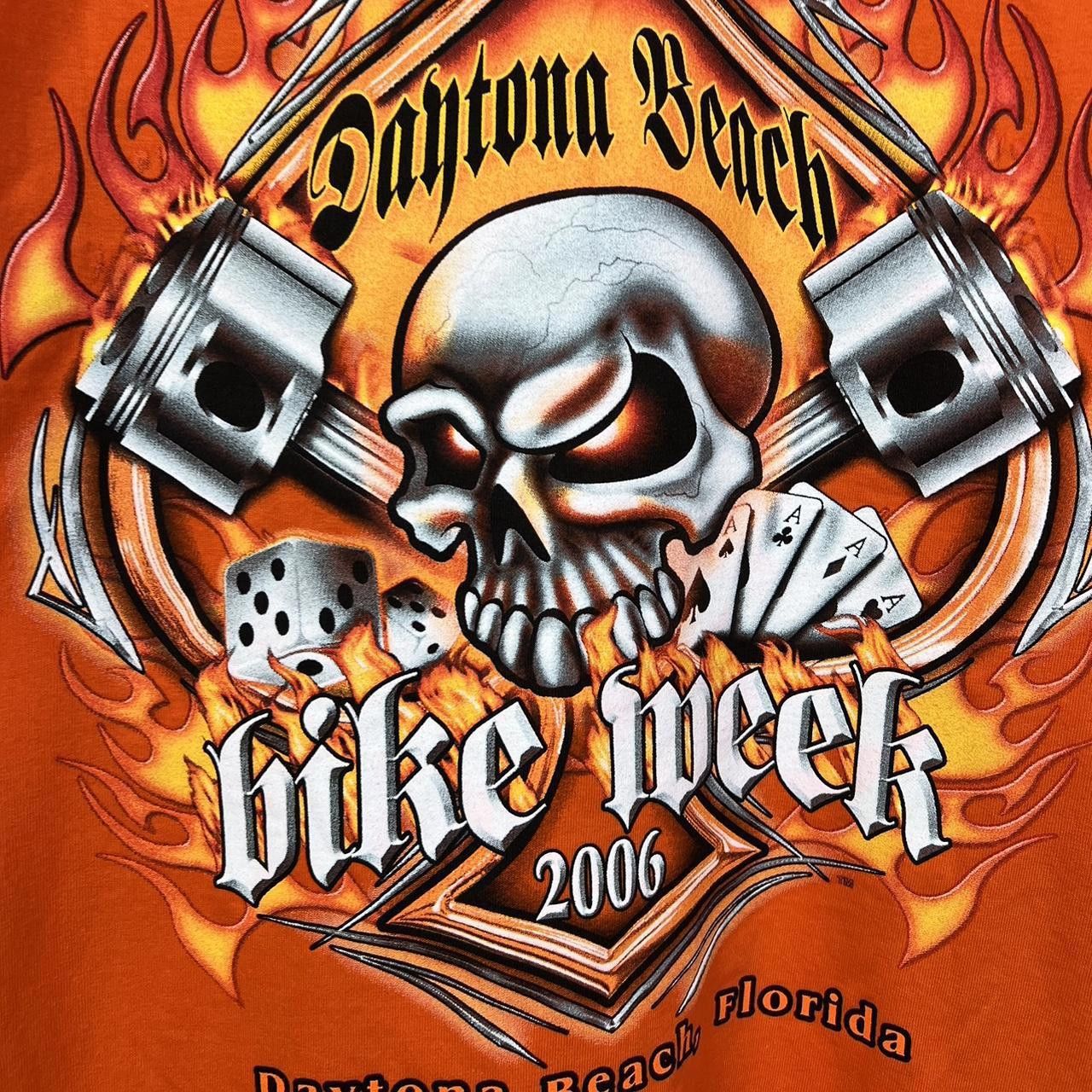 Designer Daytona Beach Bike Week 2006 T-Shirt - Fiery Skull Design Size US XXL / EU 58 / 5 - 5 Thumbnail