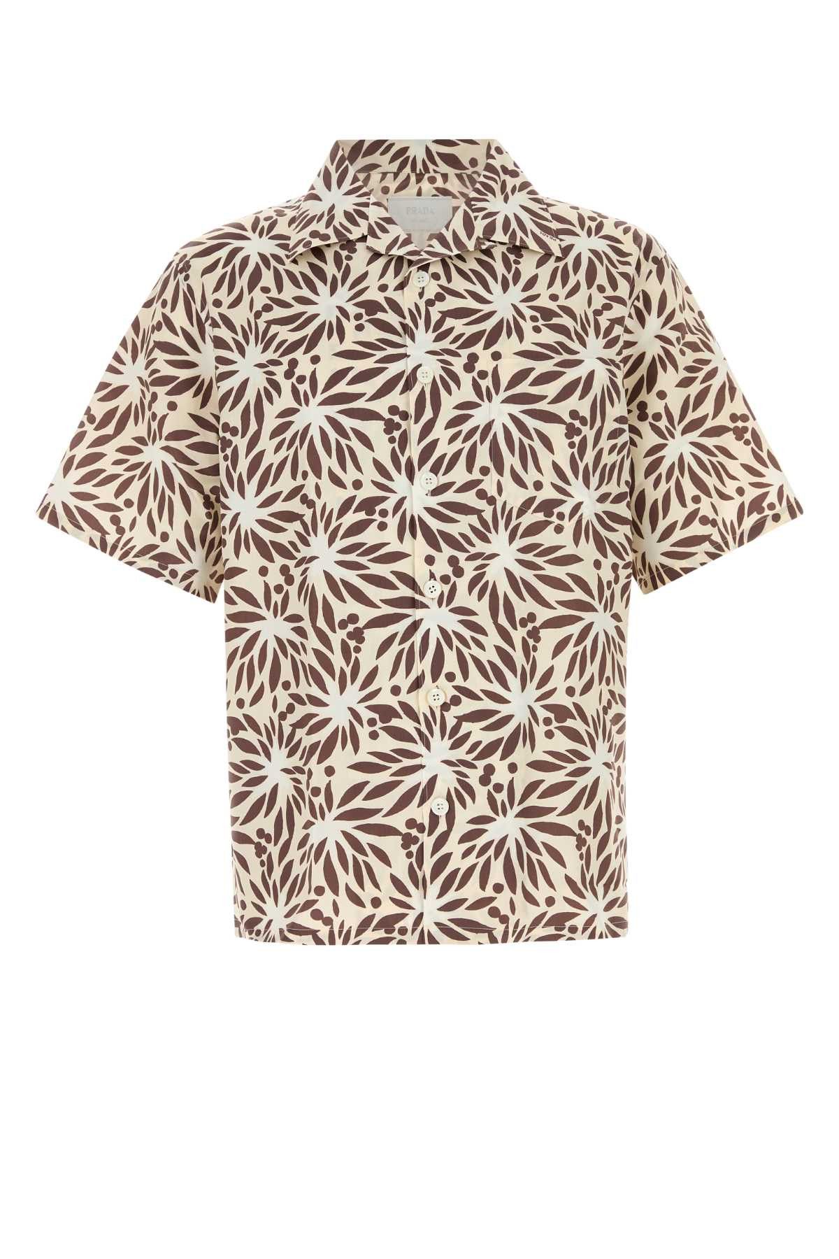 Prada Printed Cotton Blend Shirt Size US S / EU 44-46 / 1 - 1 Thumbnail