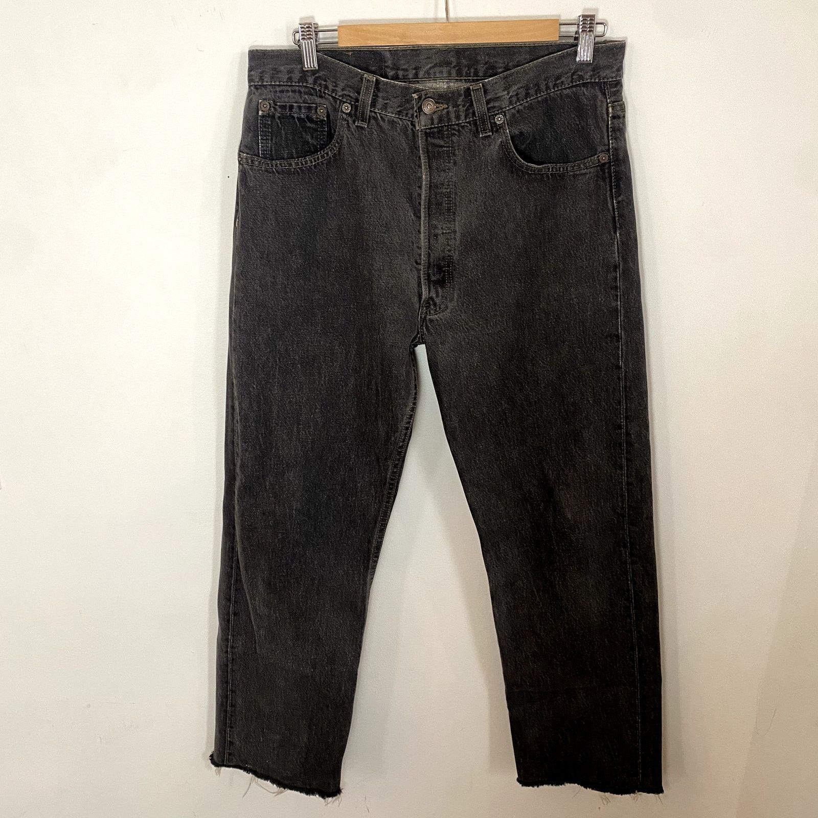 Levi's × Vintage Vintage Levi's 501 Faded Black Denim Jeans Punk Grunge Size US 32 / EU 48 - 1 Thumbnail