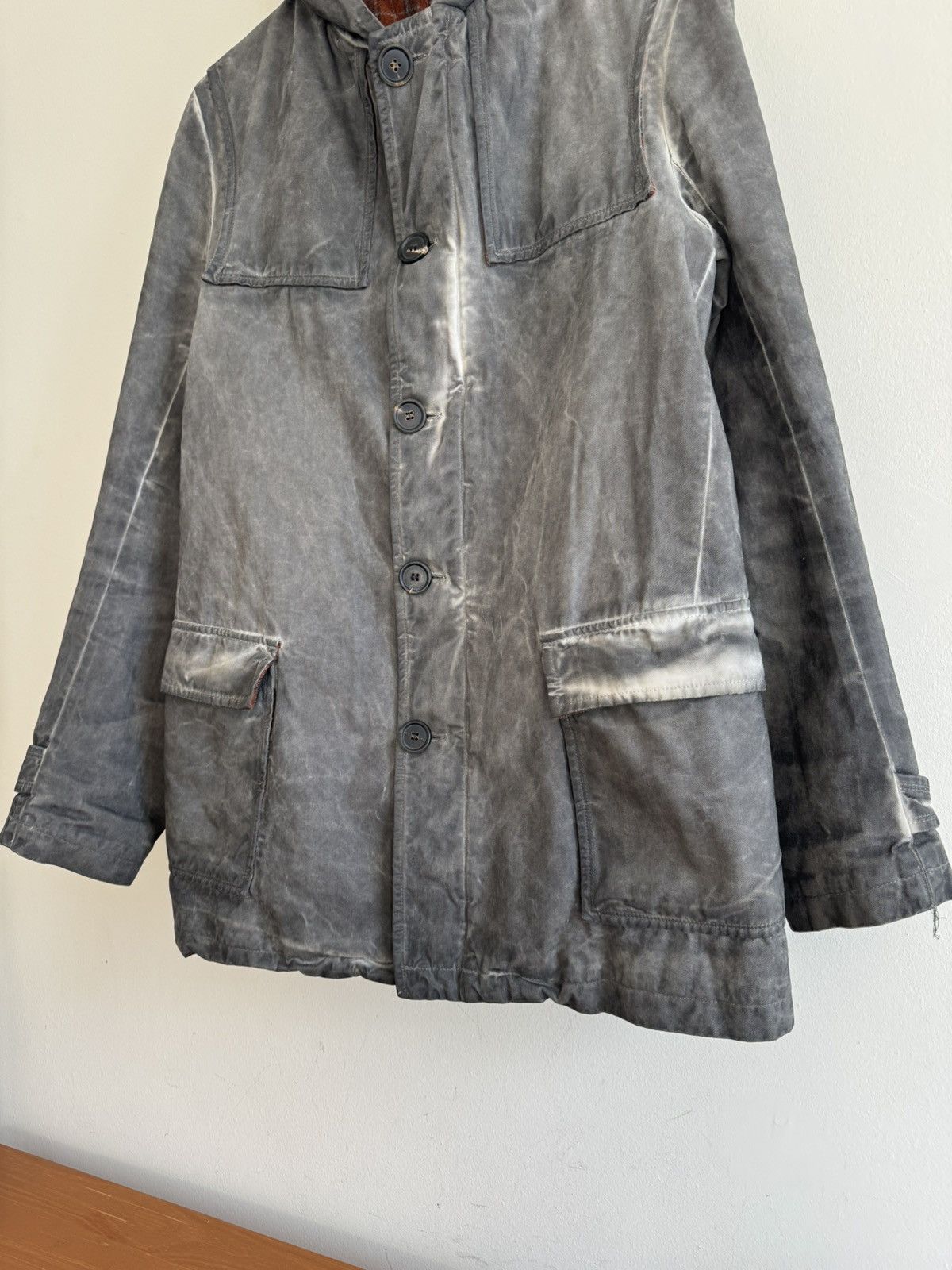 Our Legacy × Vintage Liquid Garment-Dye Natural Faded Workwear Jacket Lined Italy Size US M / EU 48-50 / 2 - 3 Thumbnail