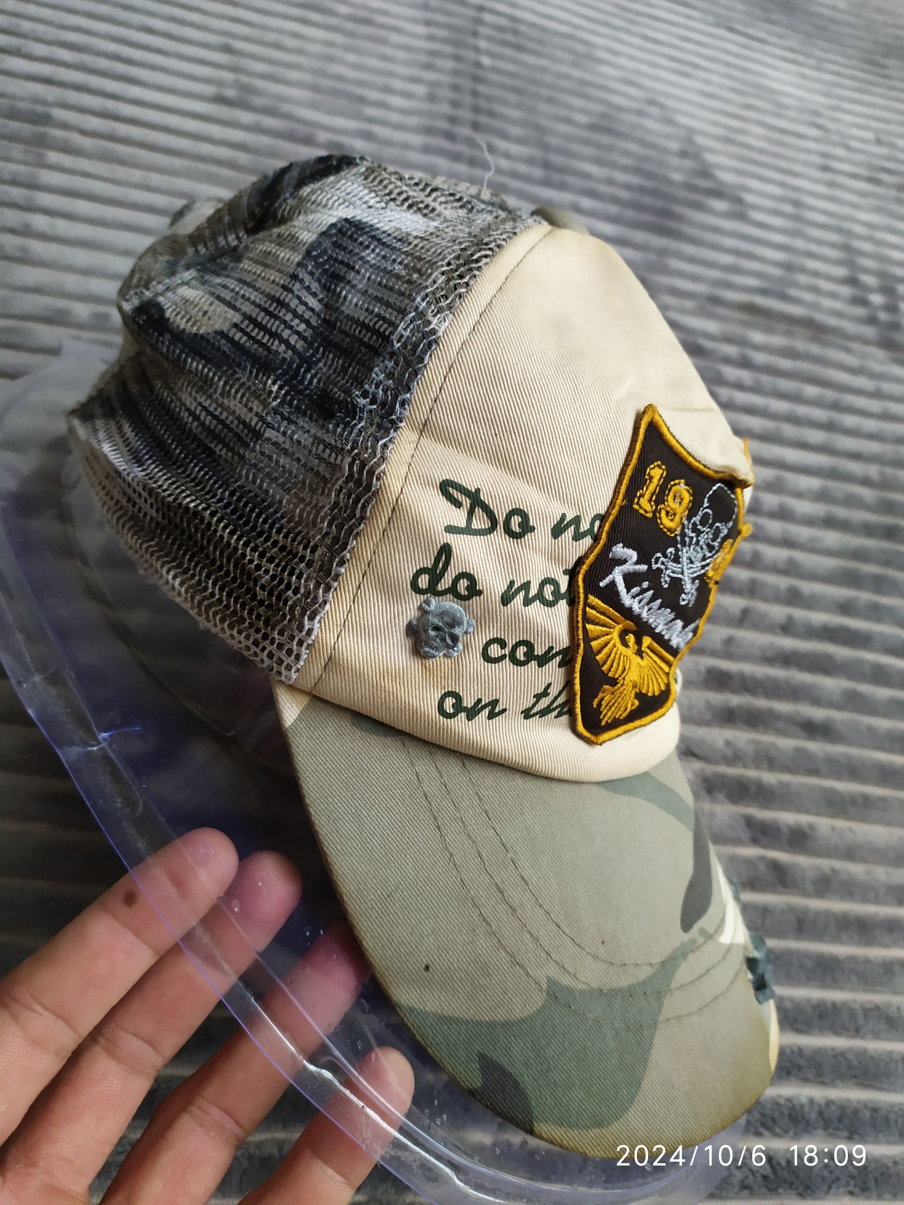 If Six Was Nine × Japanese Brand Vintage Kissmark skull Trucked camo Hat Size ONE SIZE - 4 Thumbnail