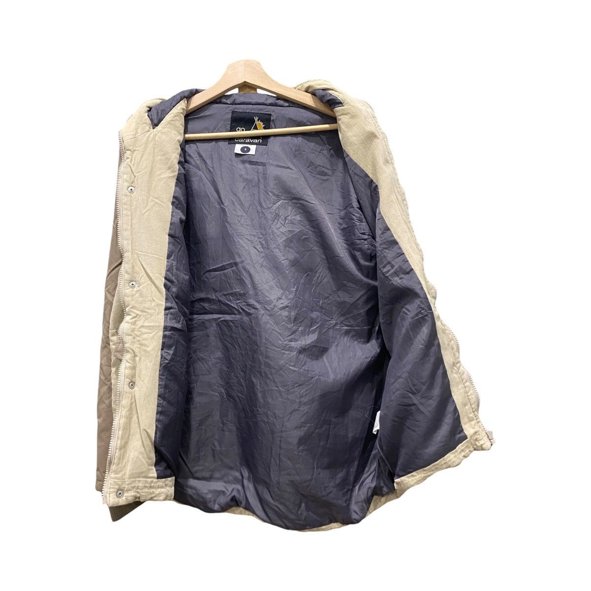 go slow caravan Go Slow Caravan Japan Gorpcore Corduroy Hooded Puffer Jacket Size US L / EU 52-54 / 3 - 3 Thumbnail
