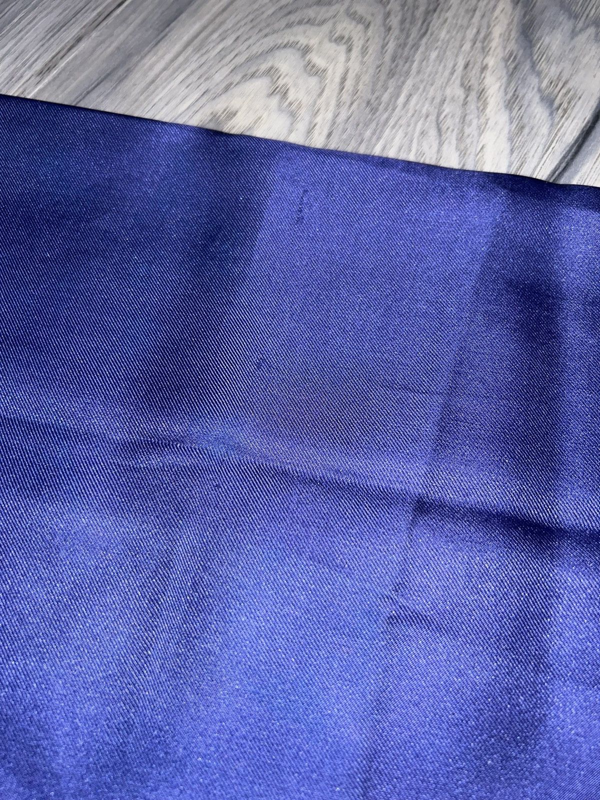 Givenchy Vintage Givenchy G logo Blue Silk Scarf w COA Size ONE SIZE - 12 Thumbnail