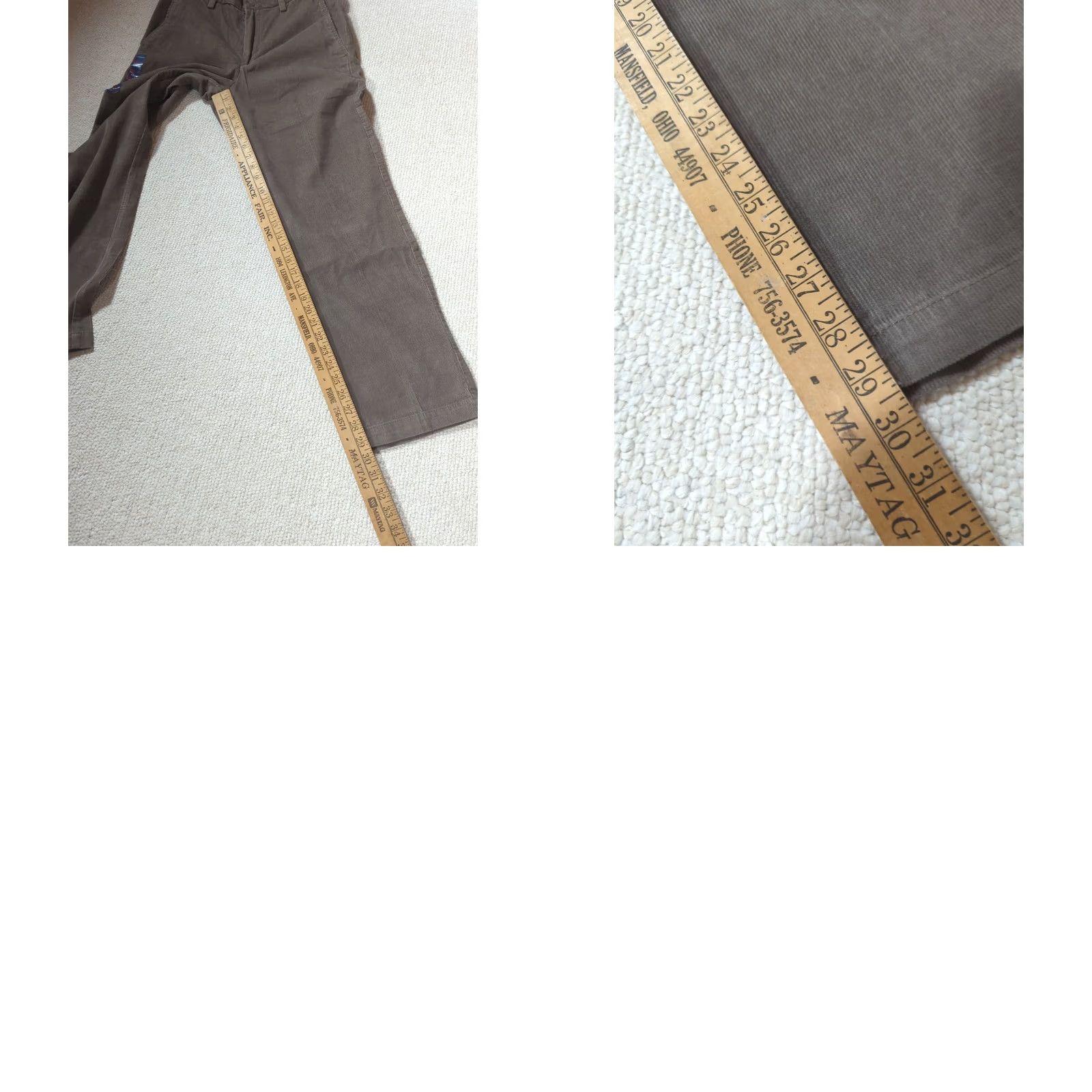 Croft & Barrow Croft & Barrow Corduroy Pants Mens 32x30 Brown Flat Front Flex Waist Classic Straight Leg Cotton NWOT Regular Rise Brown Charcoal? Size US 32 / EU 48 - 9 Thumbnail