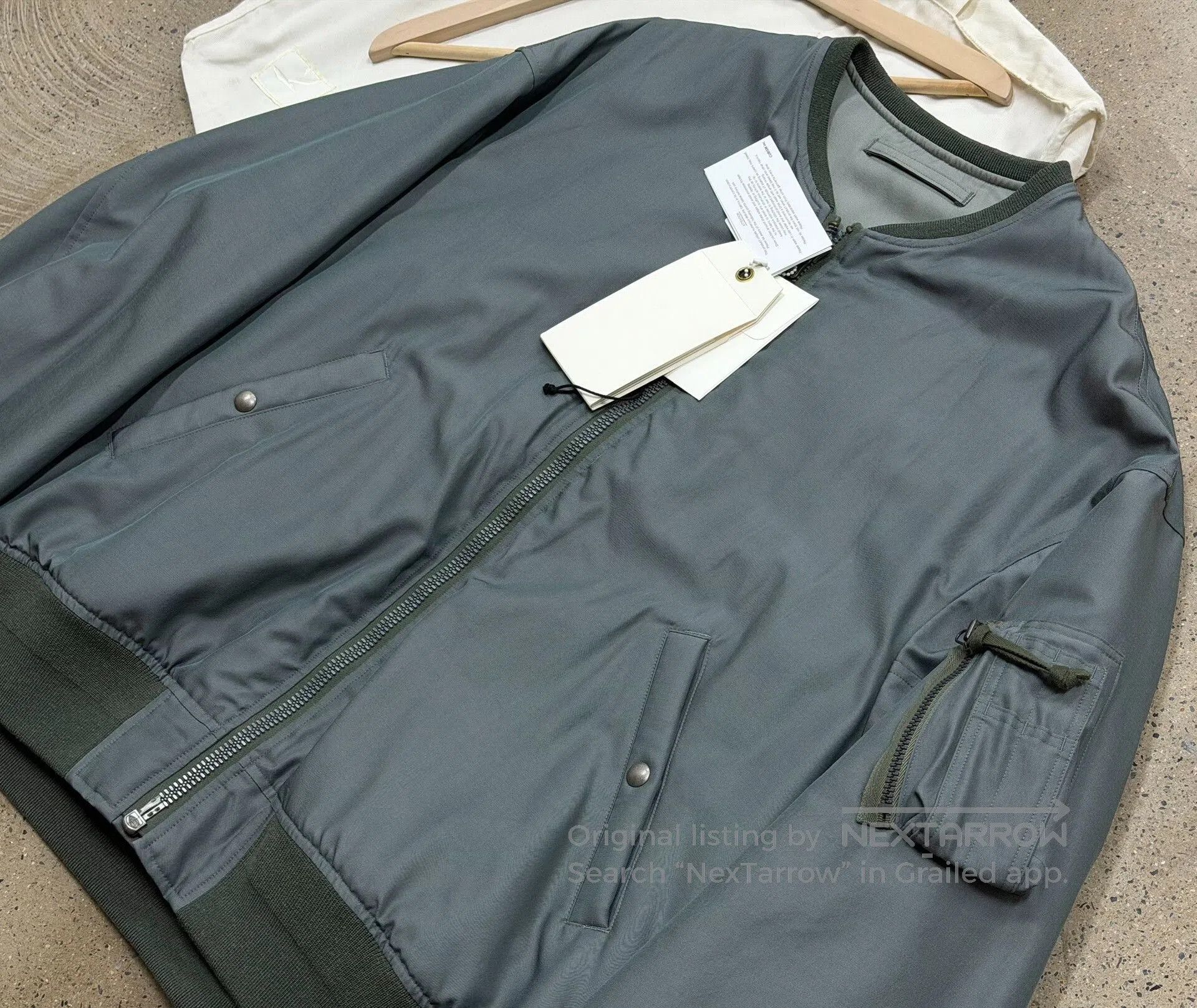 Visvim Visvim Thorson MA1 Silk Jacket Grey. Size US L / EU 52-54 / 3 - 5 Thumbnail