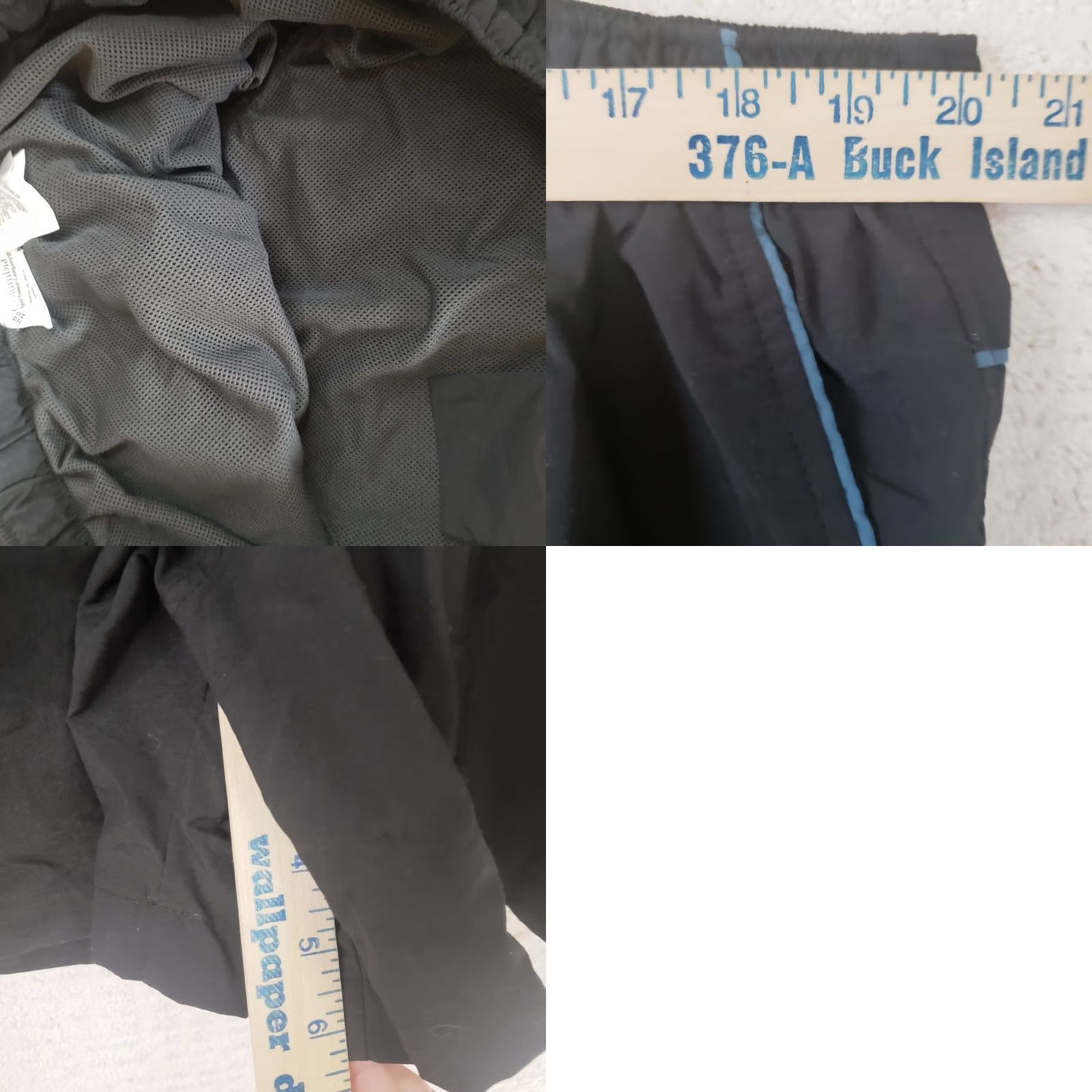 Vintage Columbia Swim Shorts Mens 2XL Belted Black Trunks Lined Nylon Polyester Breathing Inside Pockets Sportswear Beach Going Out Logo Size US 39 - 9 Thumbnail