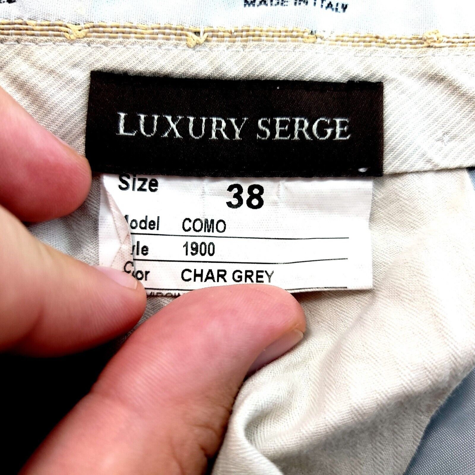 Santorelli Santorelli Luxury Serge Como Wool Italy Wool Gray Pleated Cu Size 38R - 8 Thumbnail