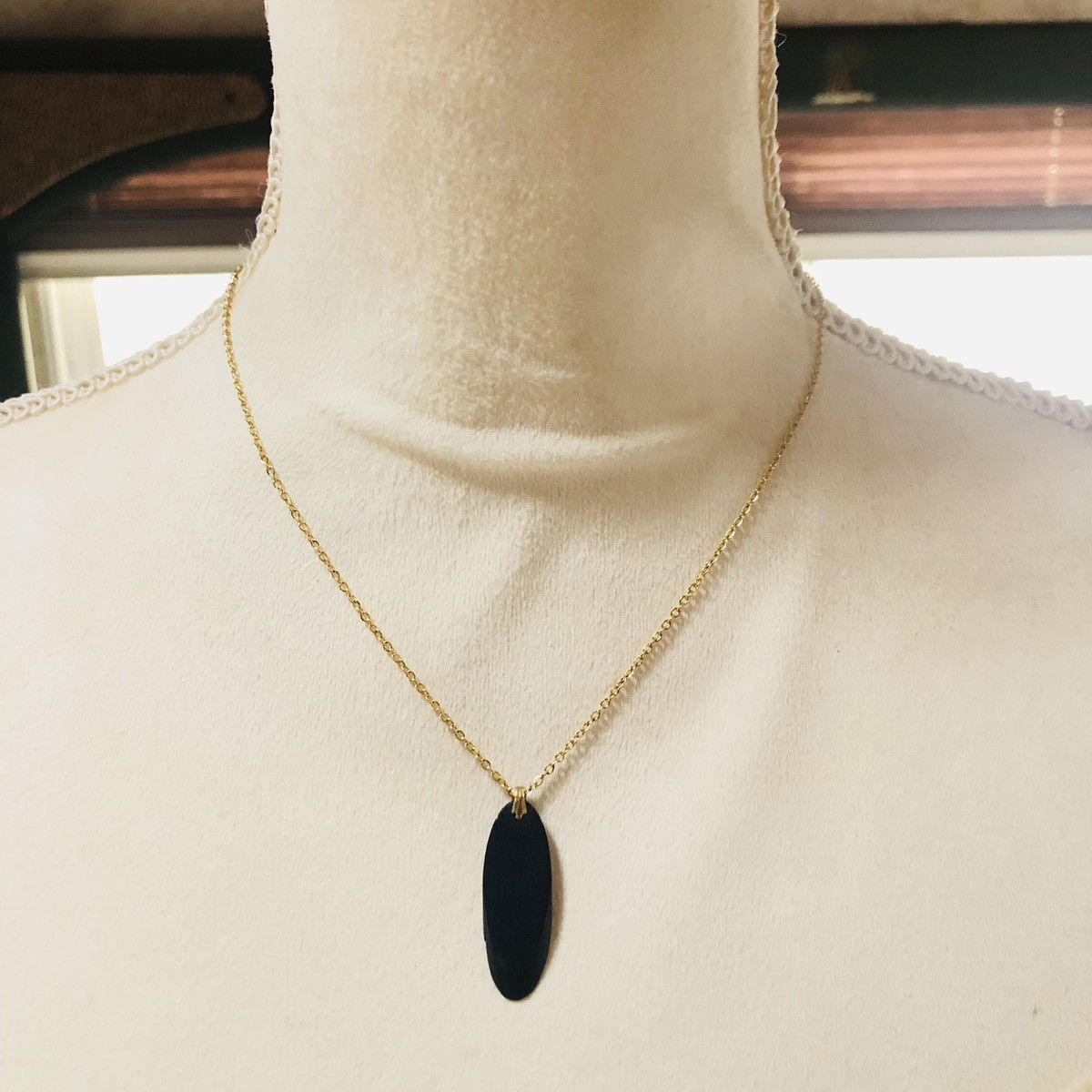 Handmade Handcrafted vintage petrified wood pendant on chain necklace Size ONE SIZE - 2 Thumbnail