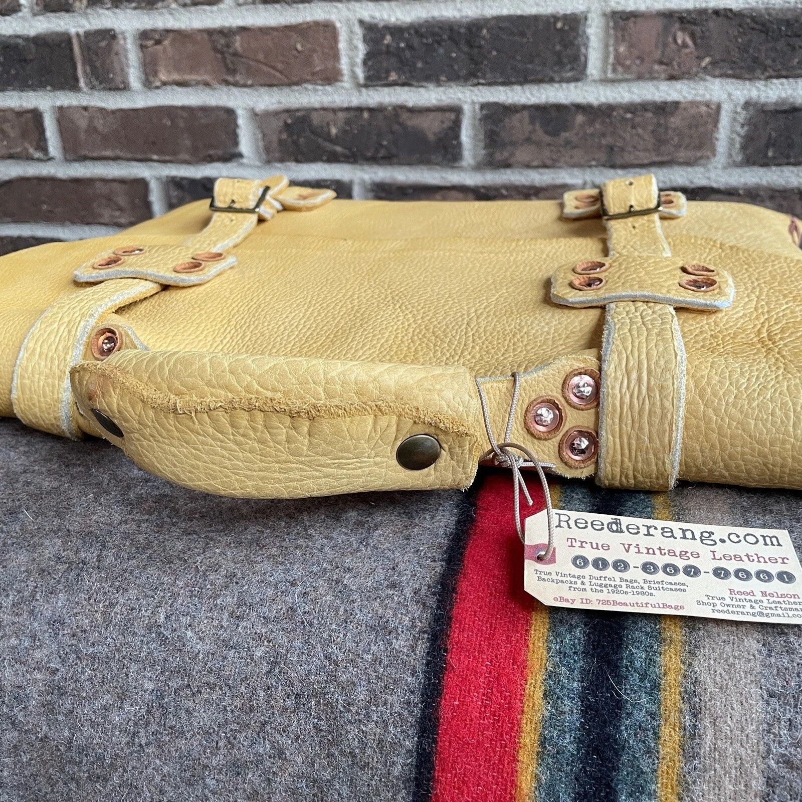Handmade REEDERANG VINTAGE MOOSE LEATHER MACBOOK BRIEFCASE BAG R$3498 Size ONE SIZE - 1 Thumbnail