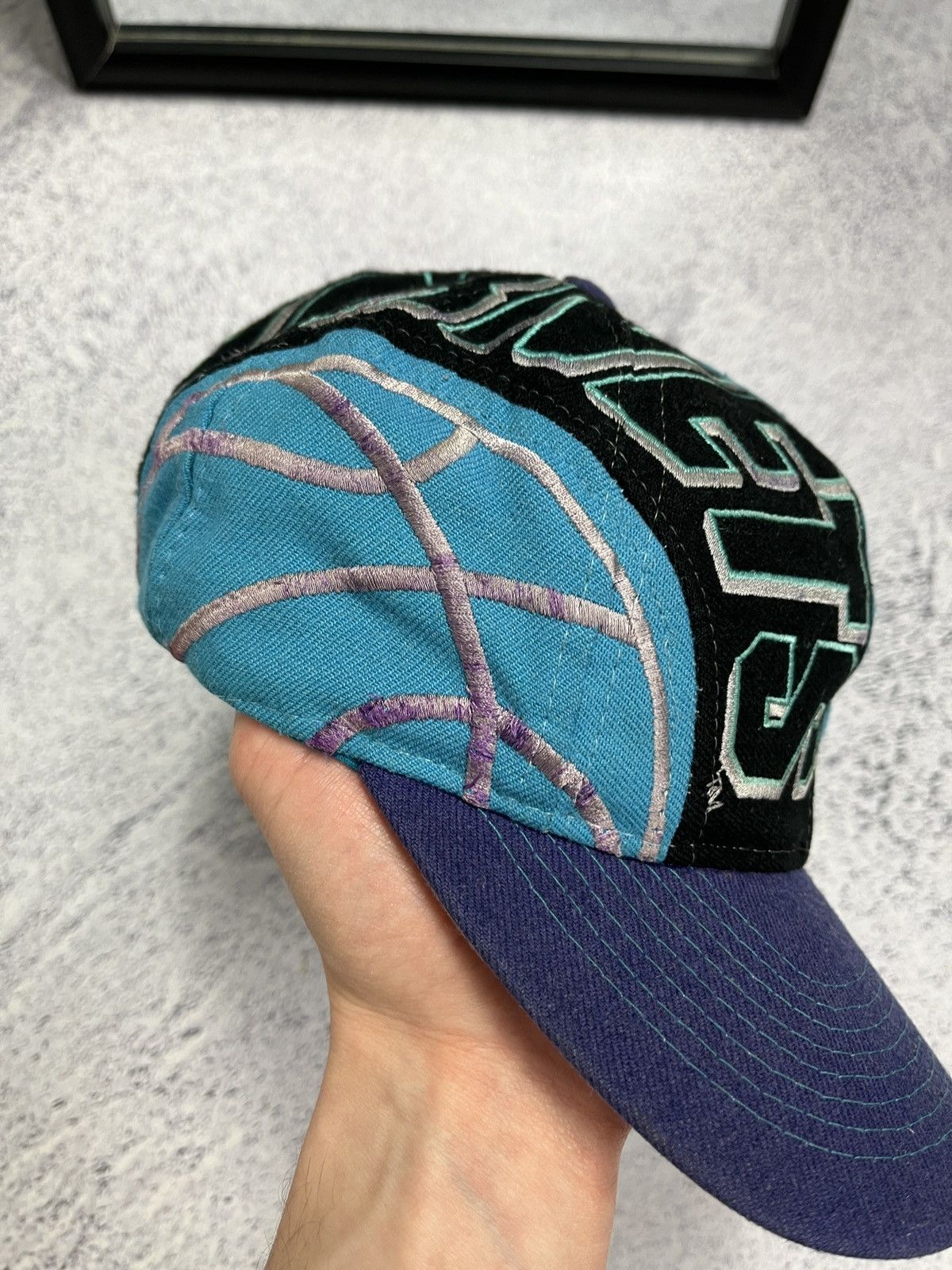 NBA × Sports Specialties × Vintage Vintage 90’s Charlotte Hornets NBA Snap Back Cap Hat Rare Size ONE SIZE - 7 Thumbnail